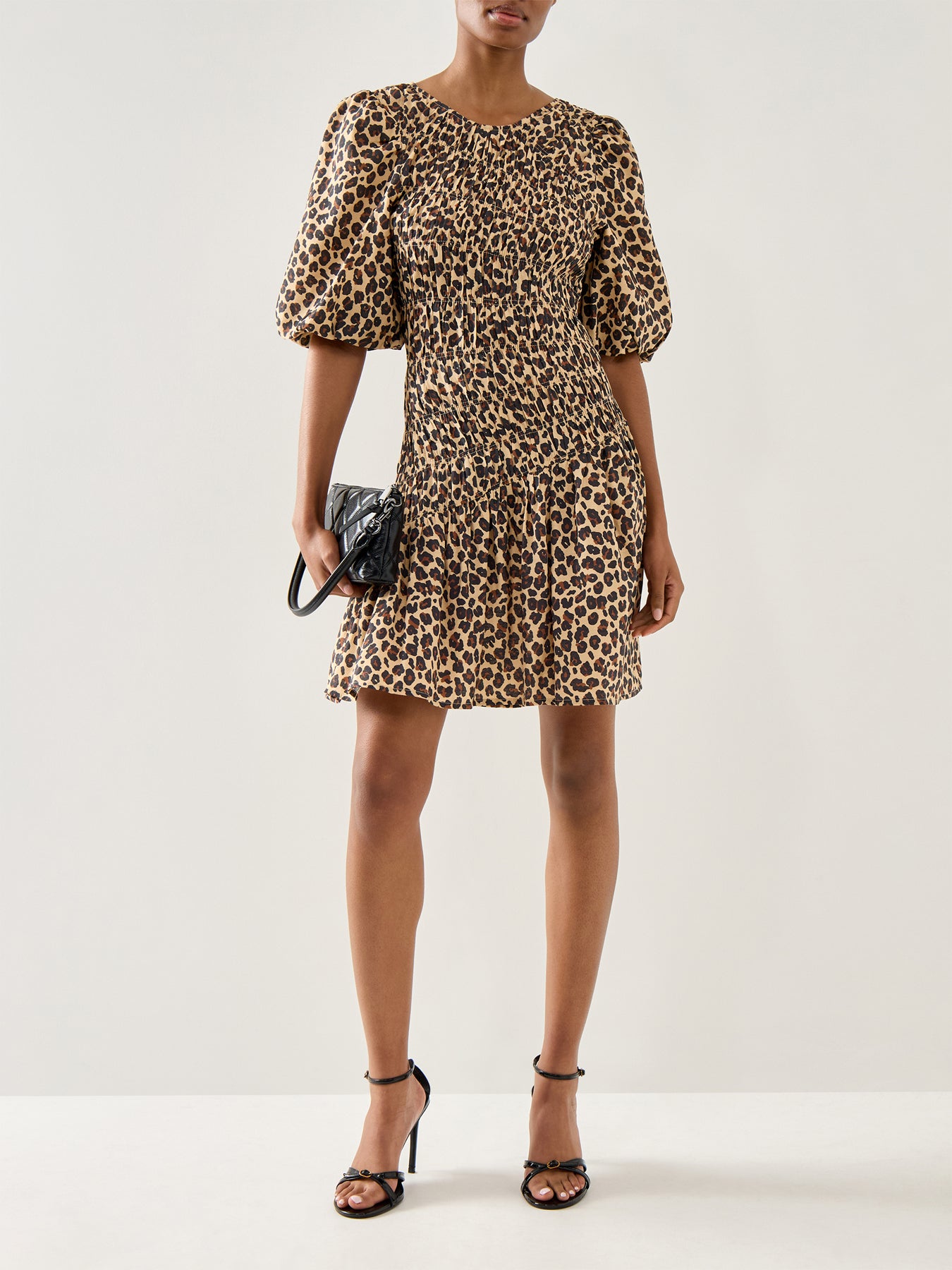 Leopard Mini Nara Dress Brown