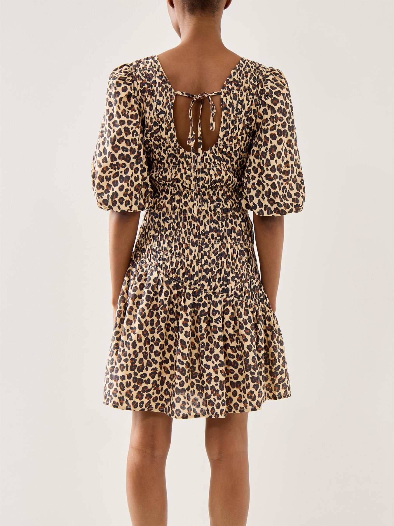 Leopard Mini Nara Dress Brown