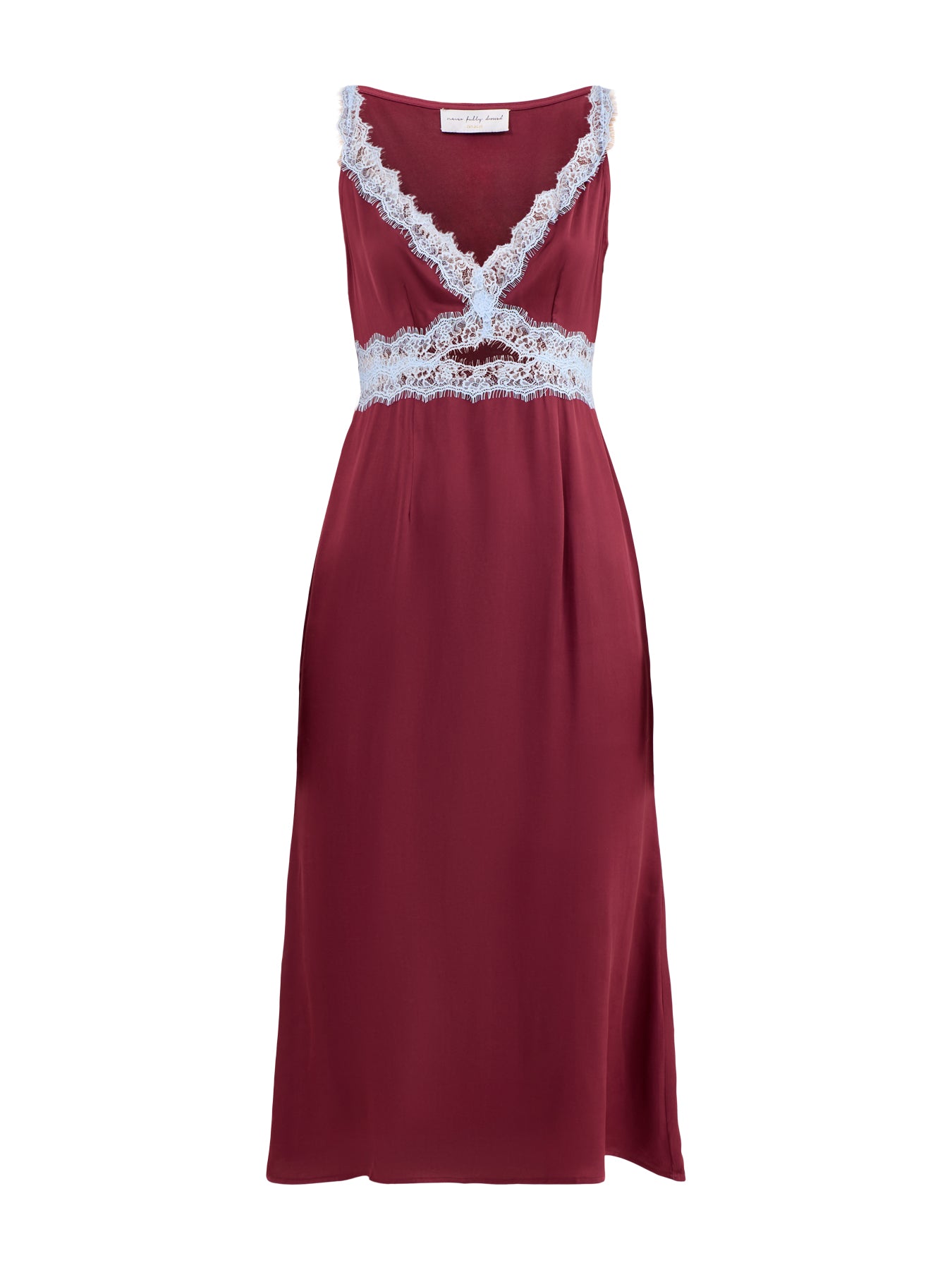 Blue & Burgundy Mimi Dress Burgundy
