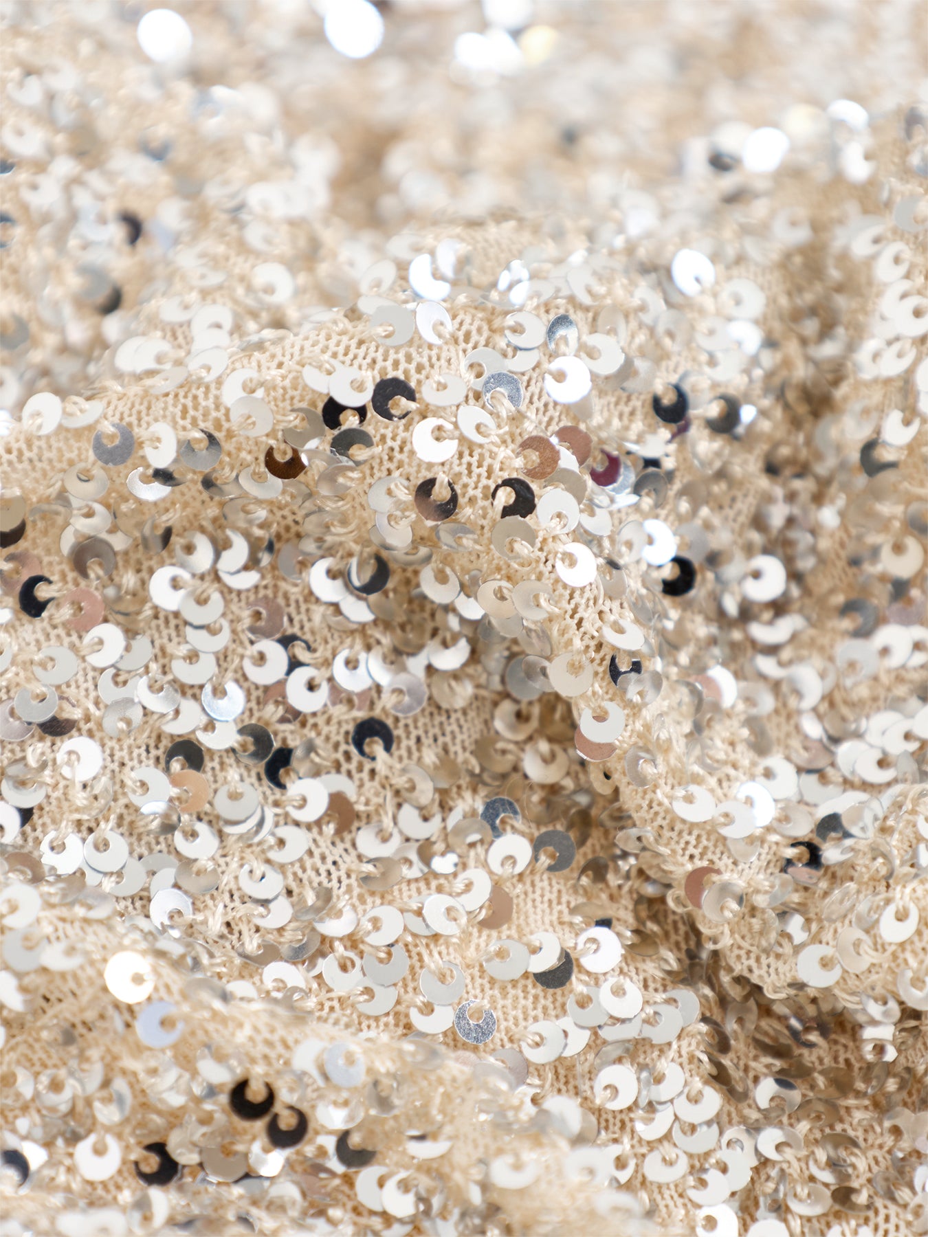 Silver Sequin Short Sleeve T-Shirt