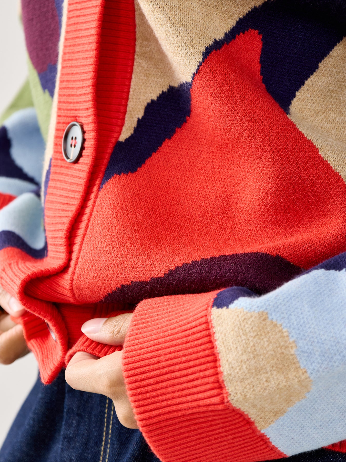 Navy Abstract Callie Cardigan