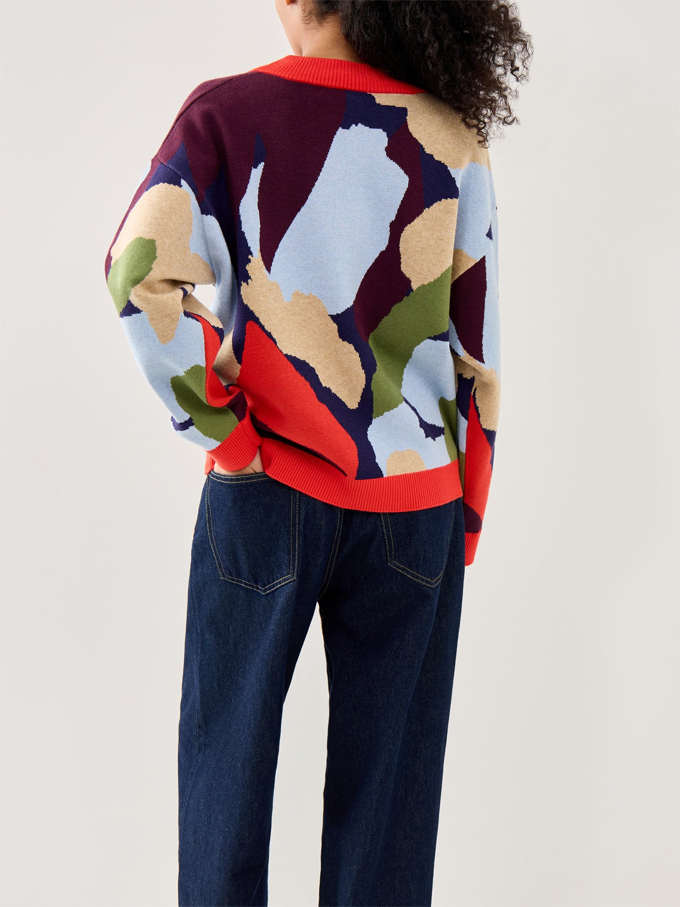 Navy Abstract Callie Cardigan