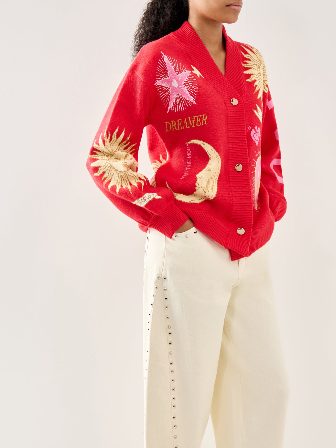 Red Mystical Cardigan Red