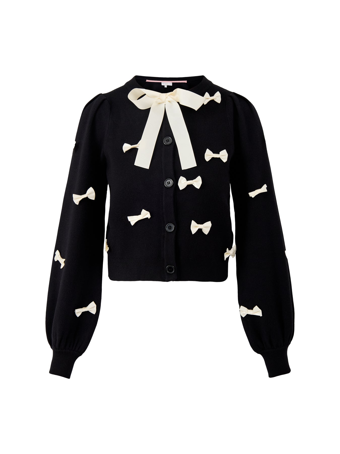 Bow Cardigan Black