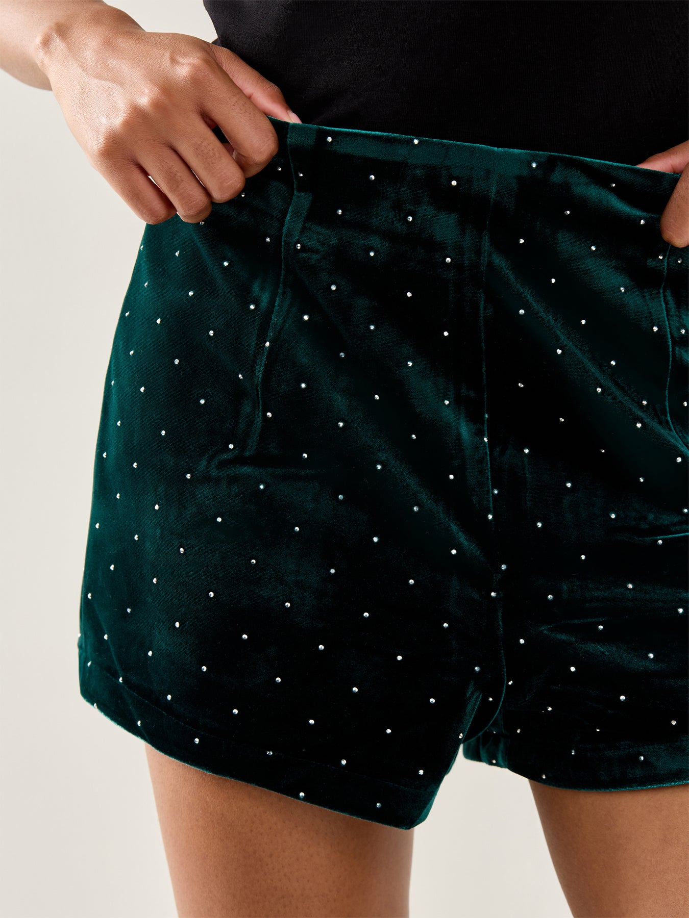 Velvet Shorts Green
