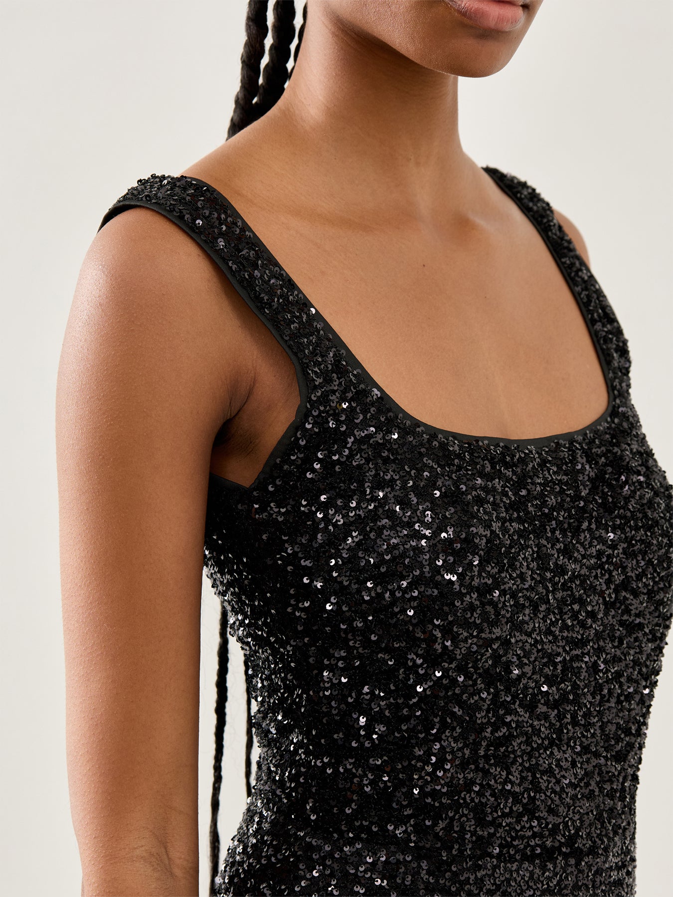 Sequin Jumpsuit Black