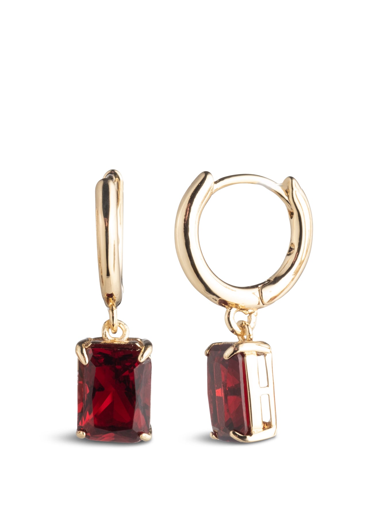 Huggie Pearl Drop Earrings