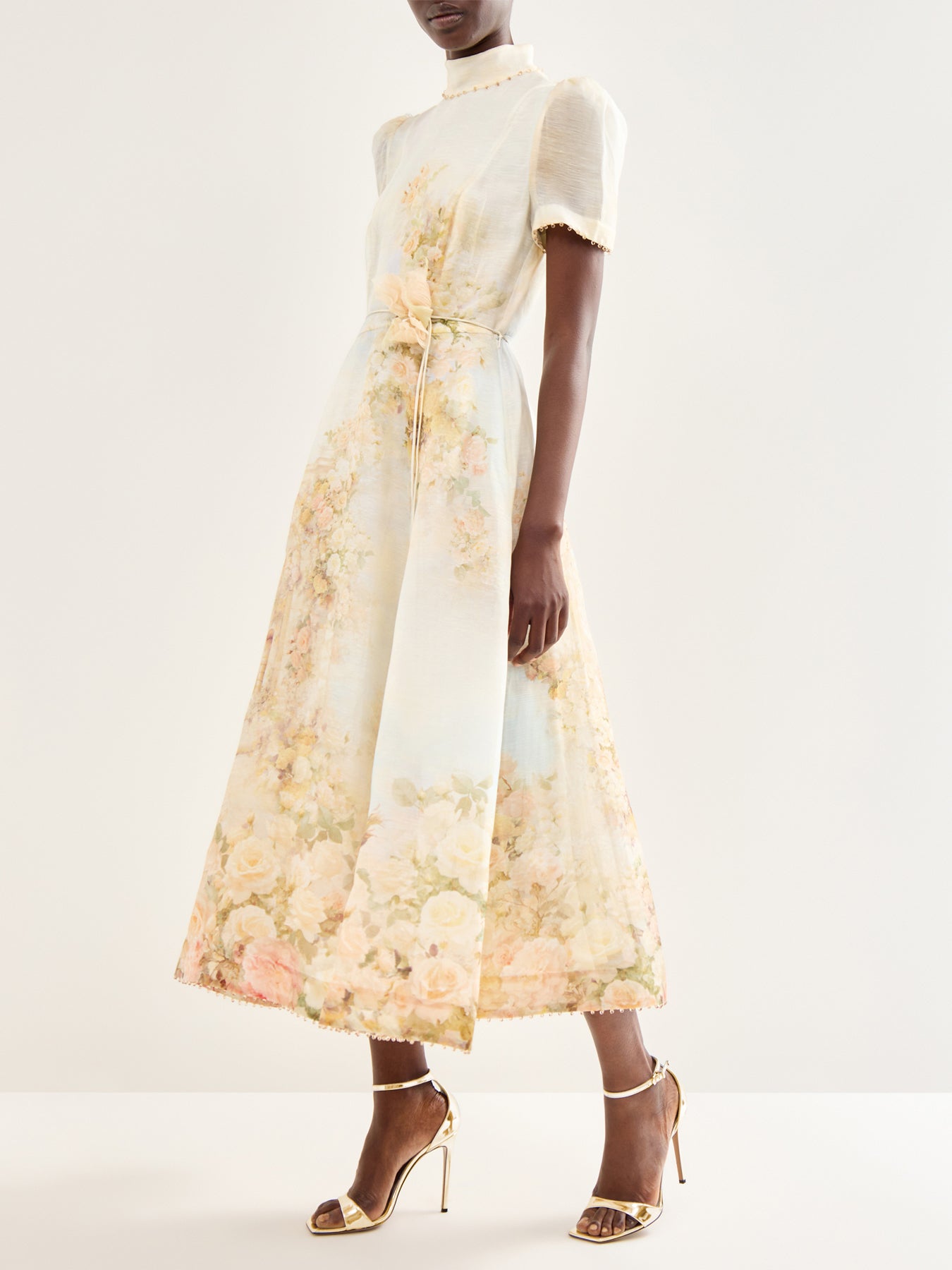 Memento Picnic Midi Dress Rose Cream
