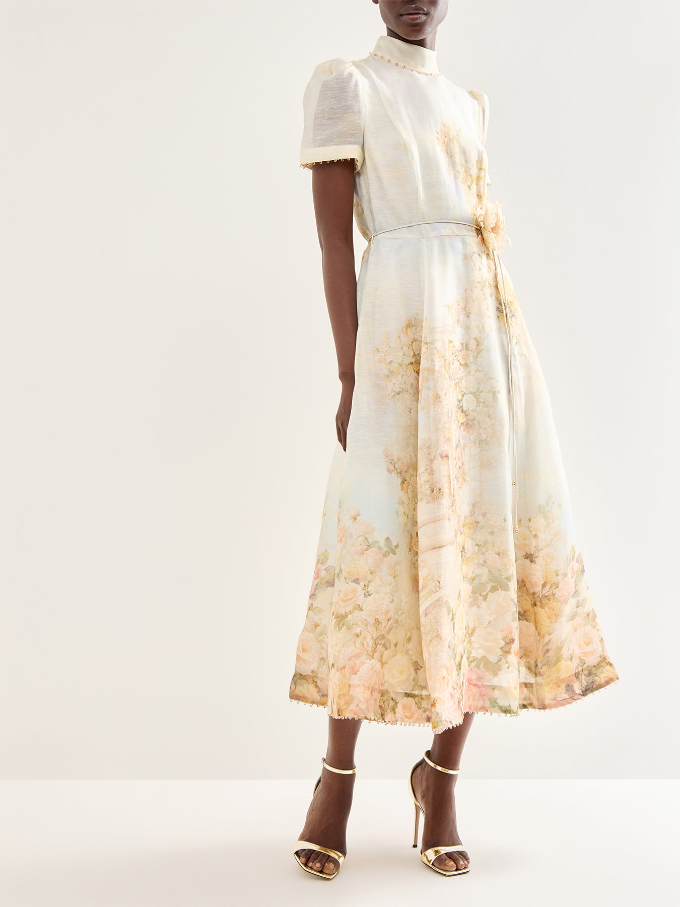 Memento Picnic Midi Dress Rose Cream