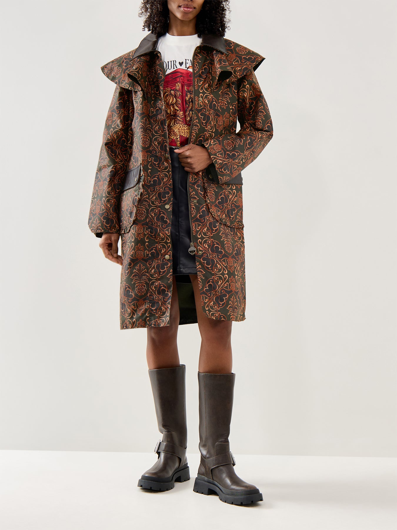 Womens Barbour X Farm Rio Luana Wax Jacket