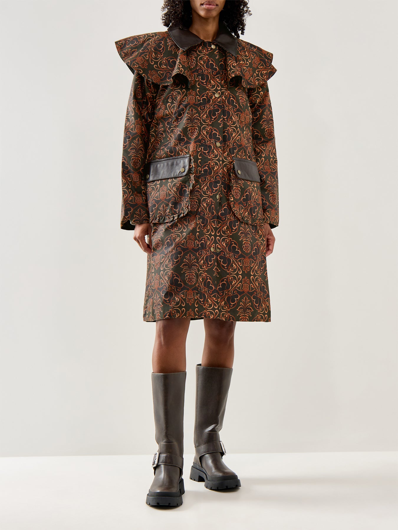 Womens Barbour X Farm Rio Luana Wax Jacket