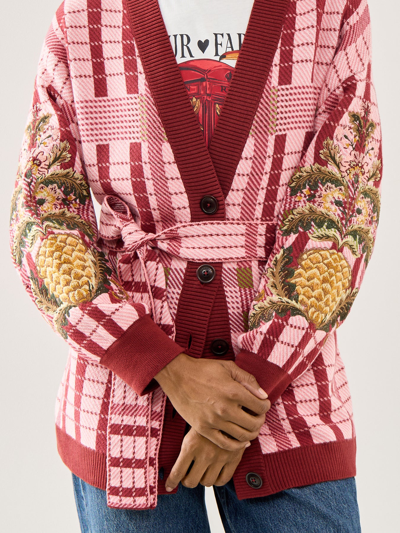 Barbour X Farm Rio Luisa Embroidered Cardigan