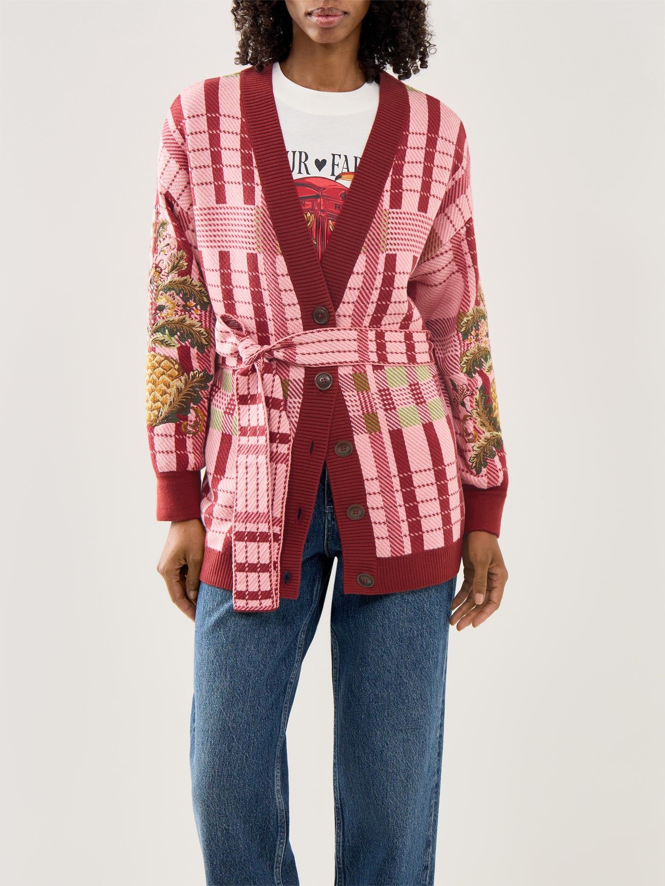 Barbour X Farm Rio Luisa Embroidered Cardigan