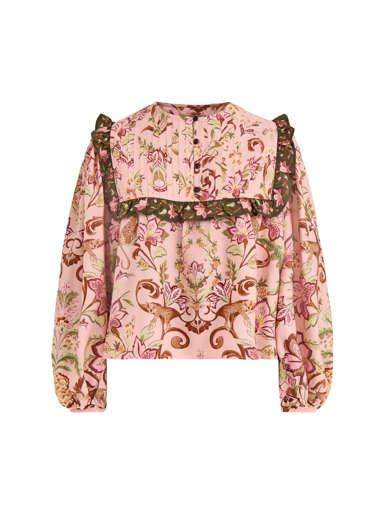 Cami Blouse Tropical Print