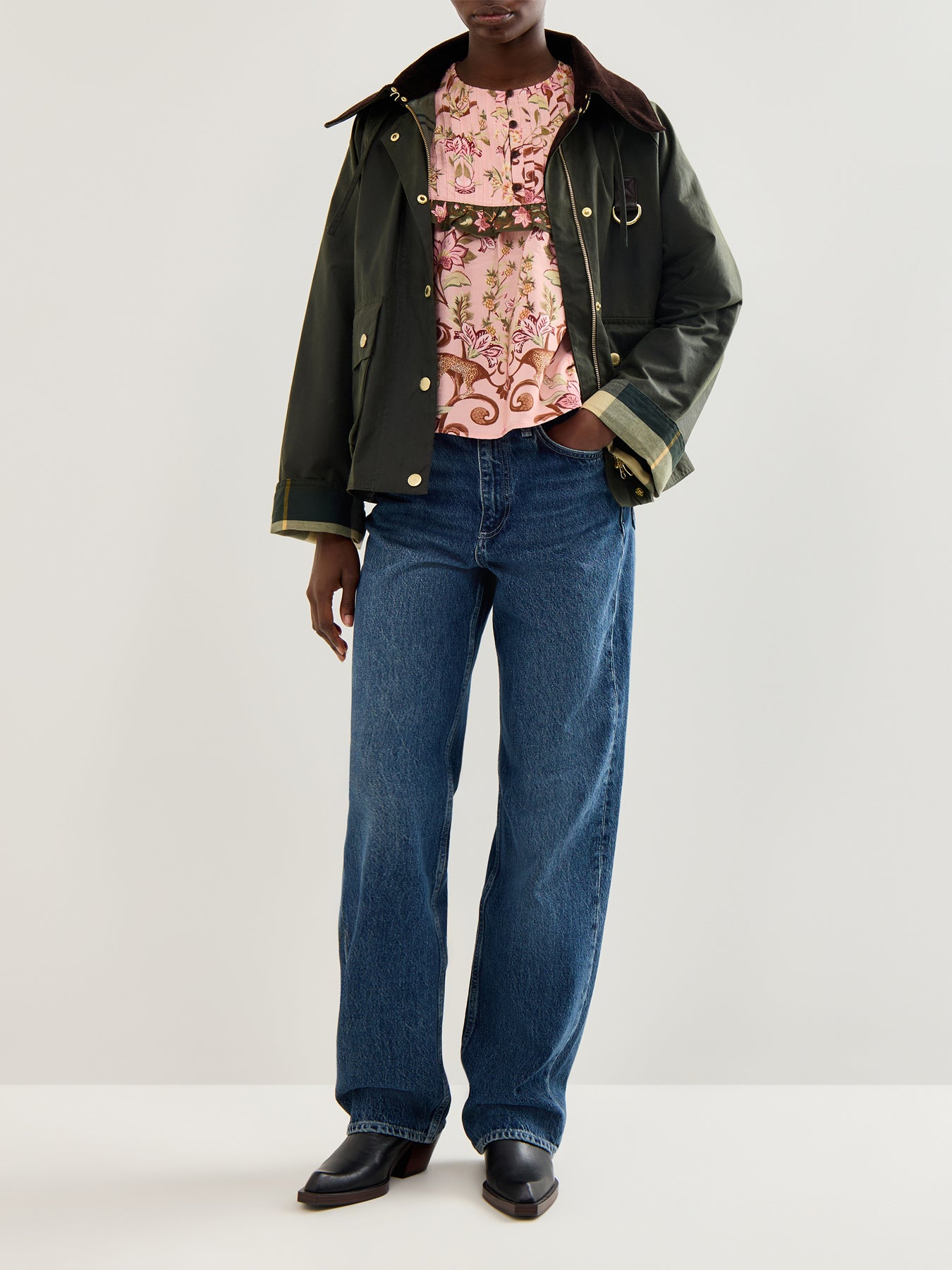 Cami Blouse Tropical Print