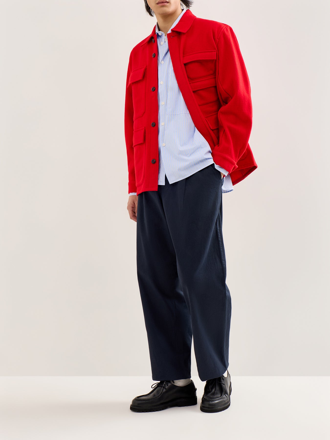 Square Pocket Shirt Blue