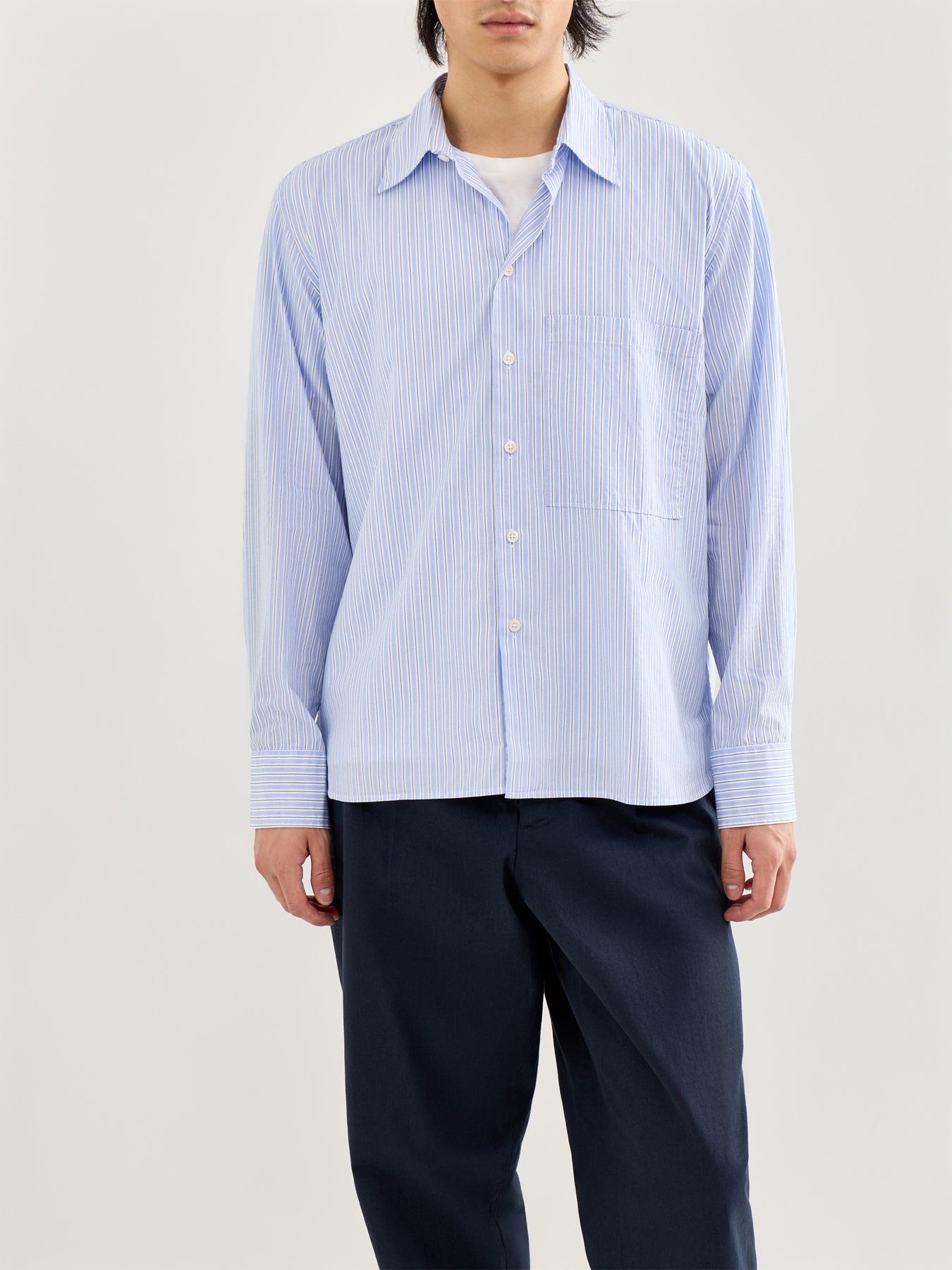 Square Pocket Shirt Blue