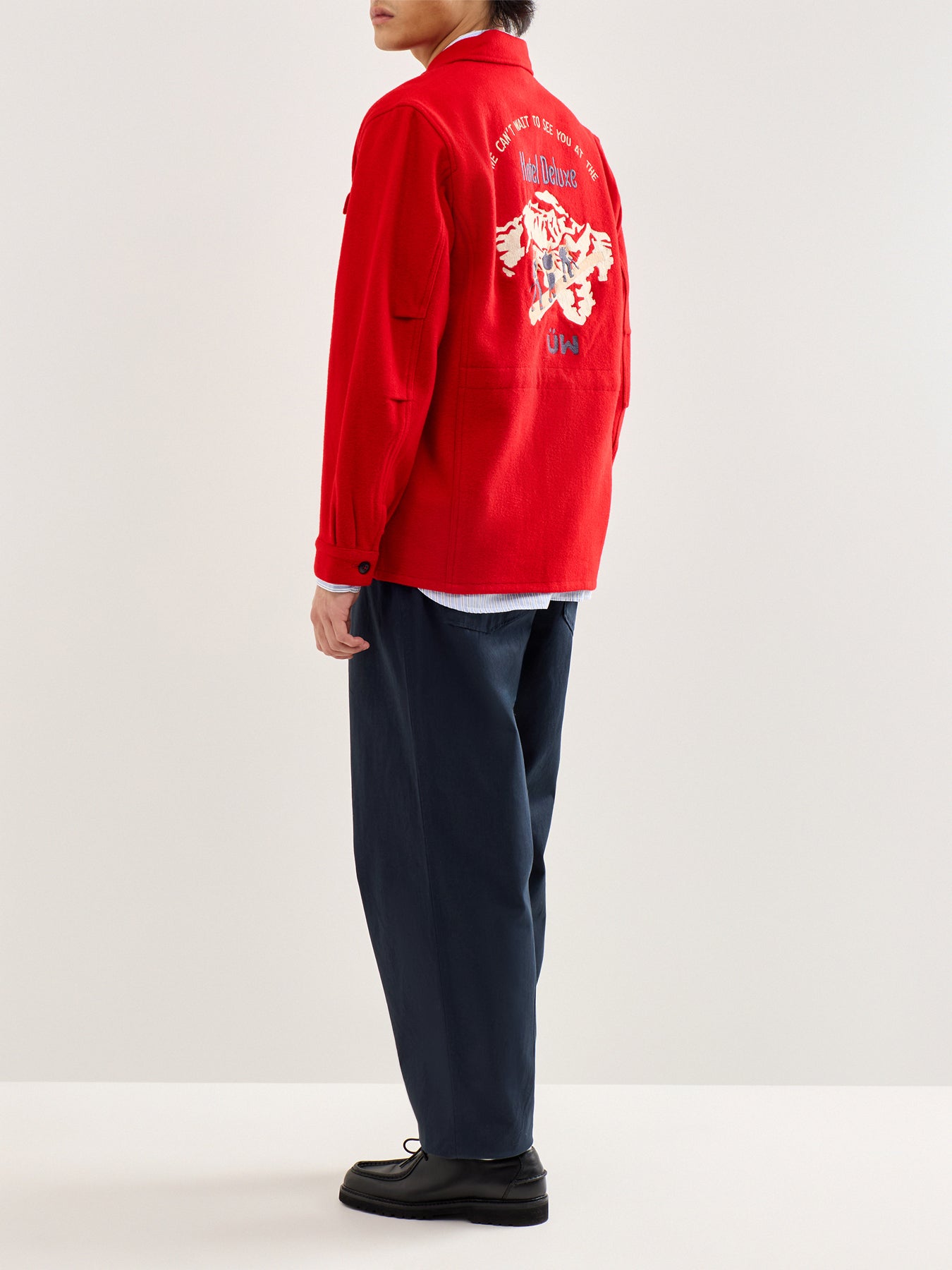 Military Fatigue Jacket Red