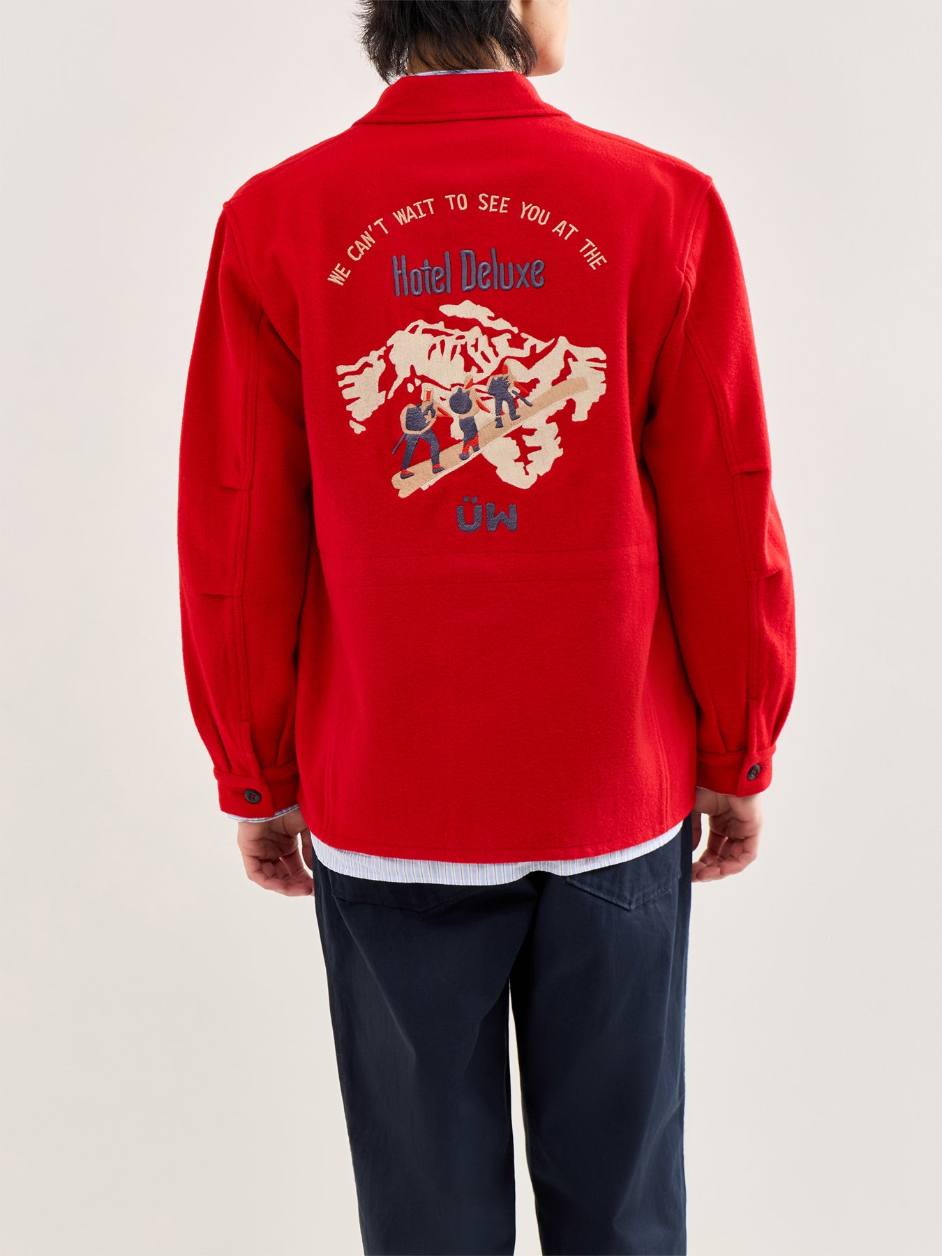 Military Fatigue Jacket Red