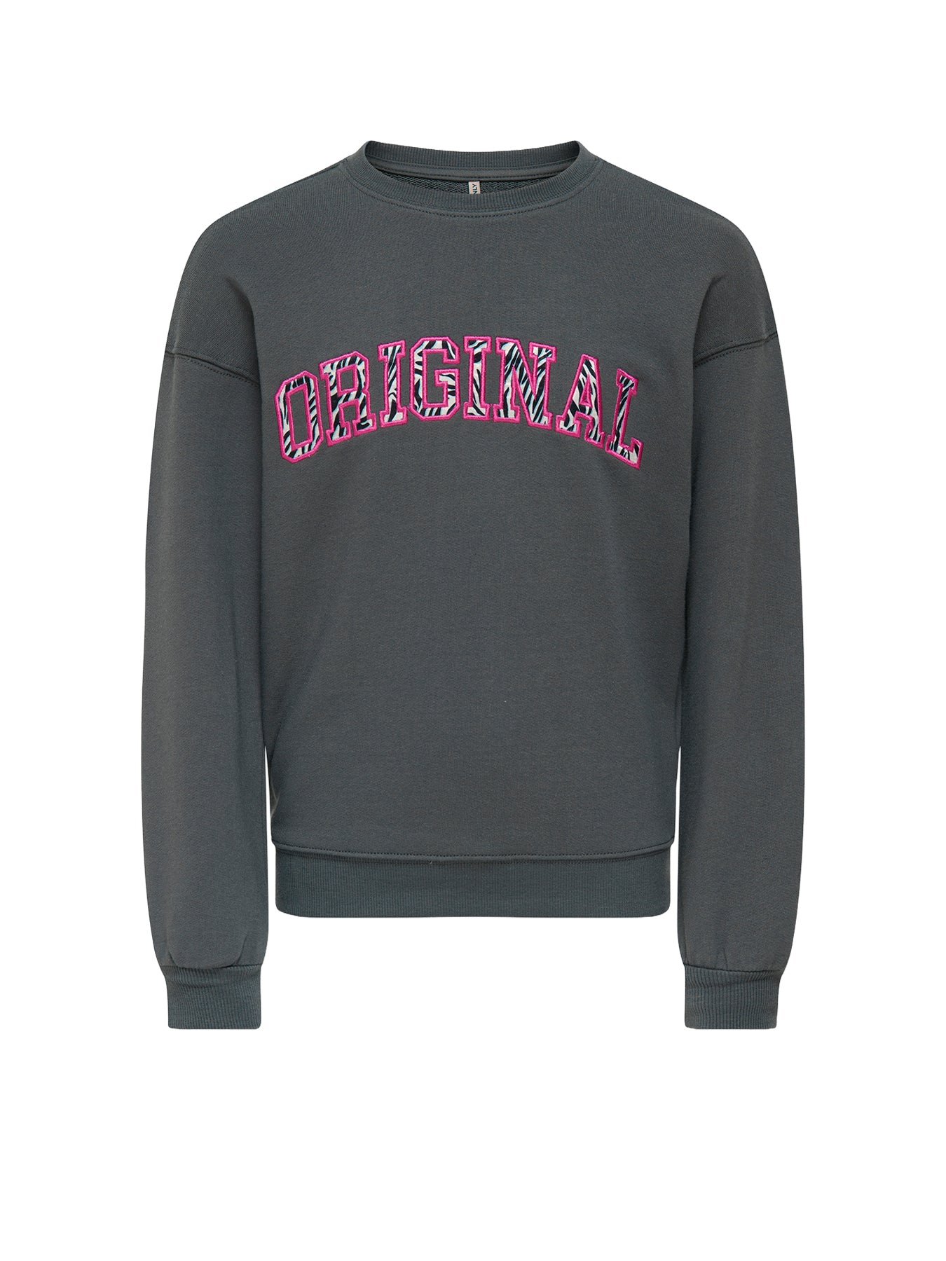 Girls’ Printed Box Sweatshirt Grey