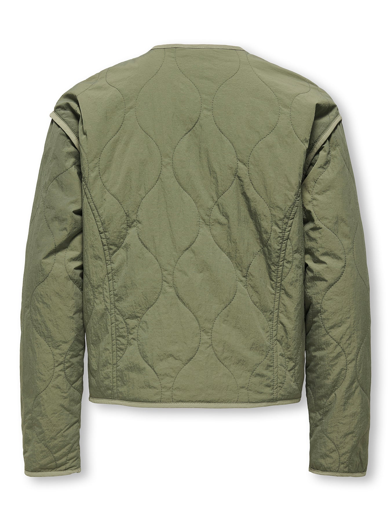 Girls’ Contrast Quilted Jacket Green