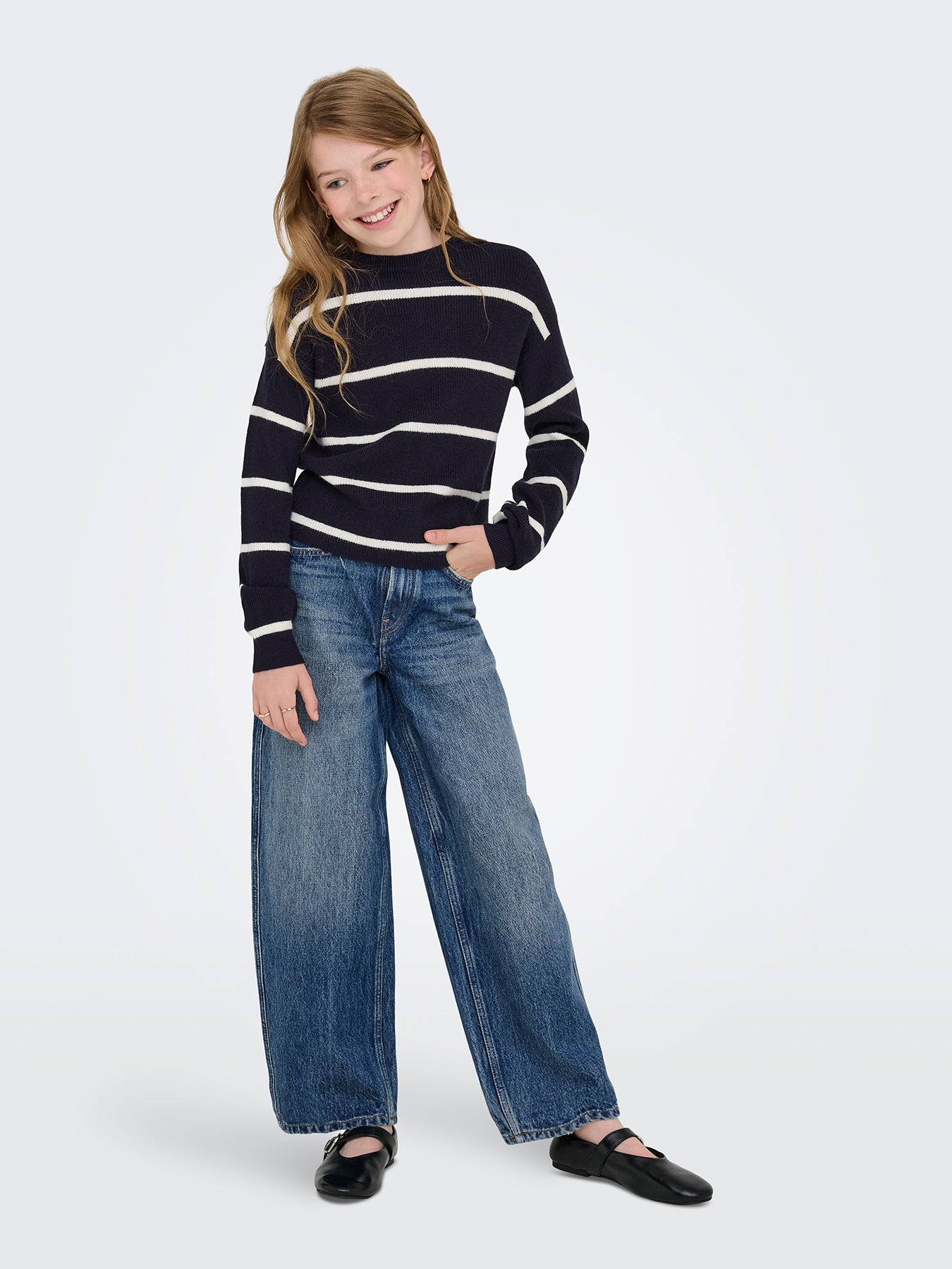 Girls’ Barrel Leg Denim Jeans Blue