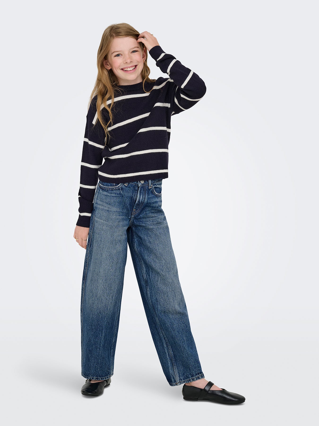 Girls’ Barrel Leg Denim Jeans Blue