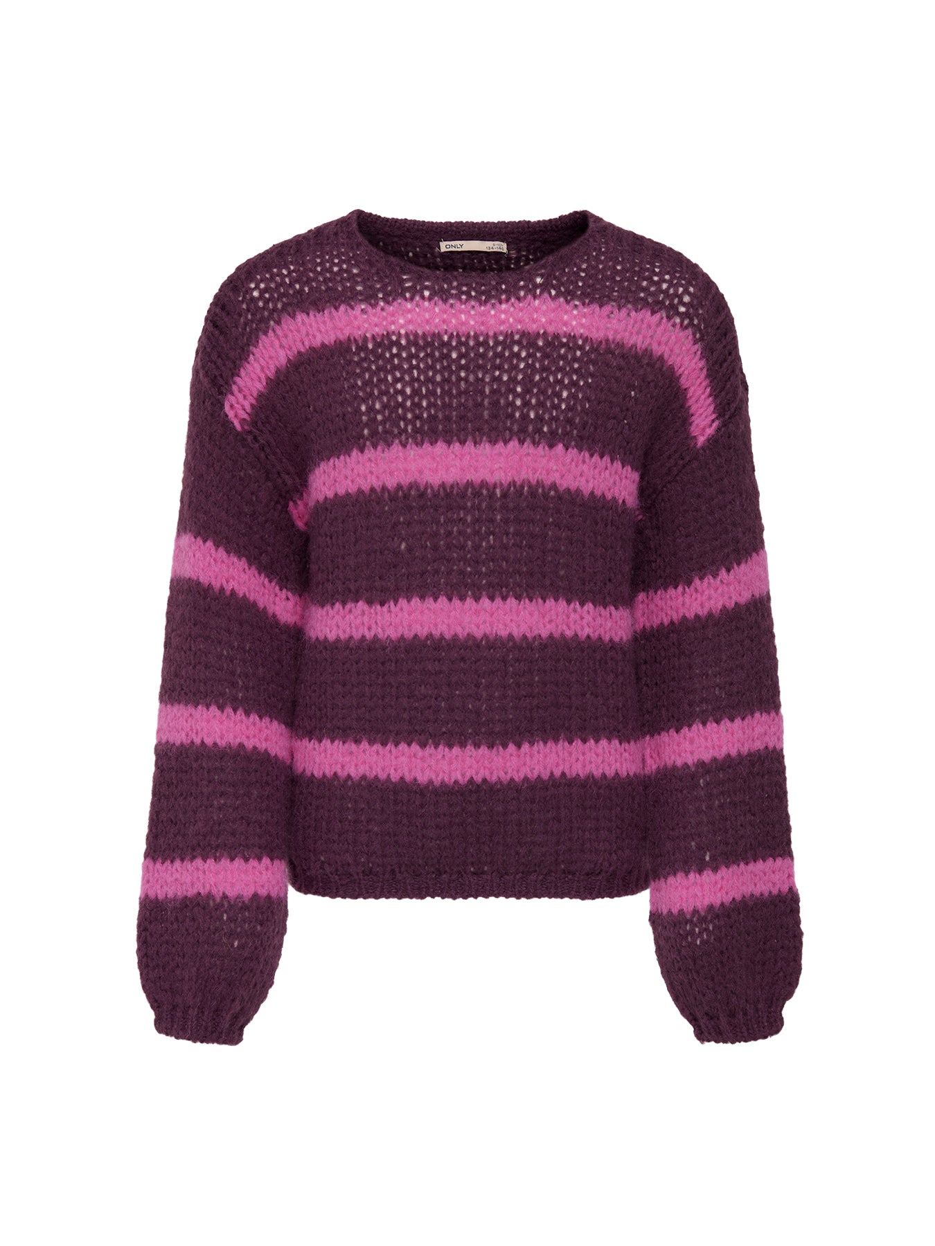 Girls’ Striped Long Sleeve Cotton Knit Red