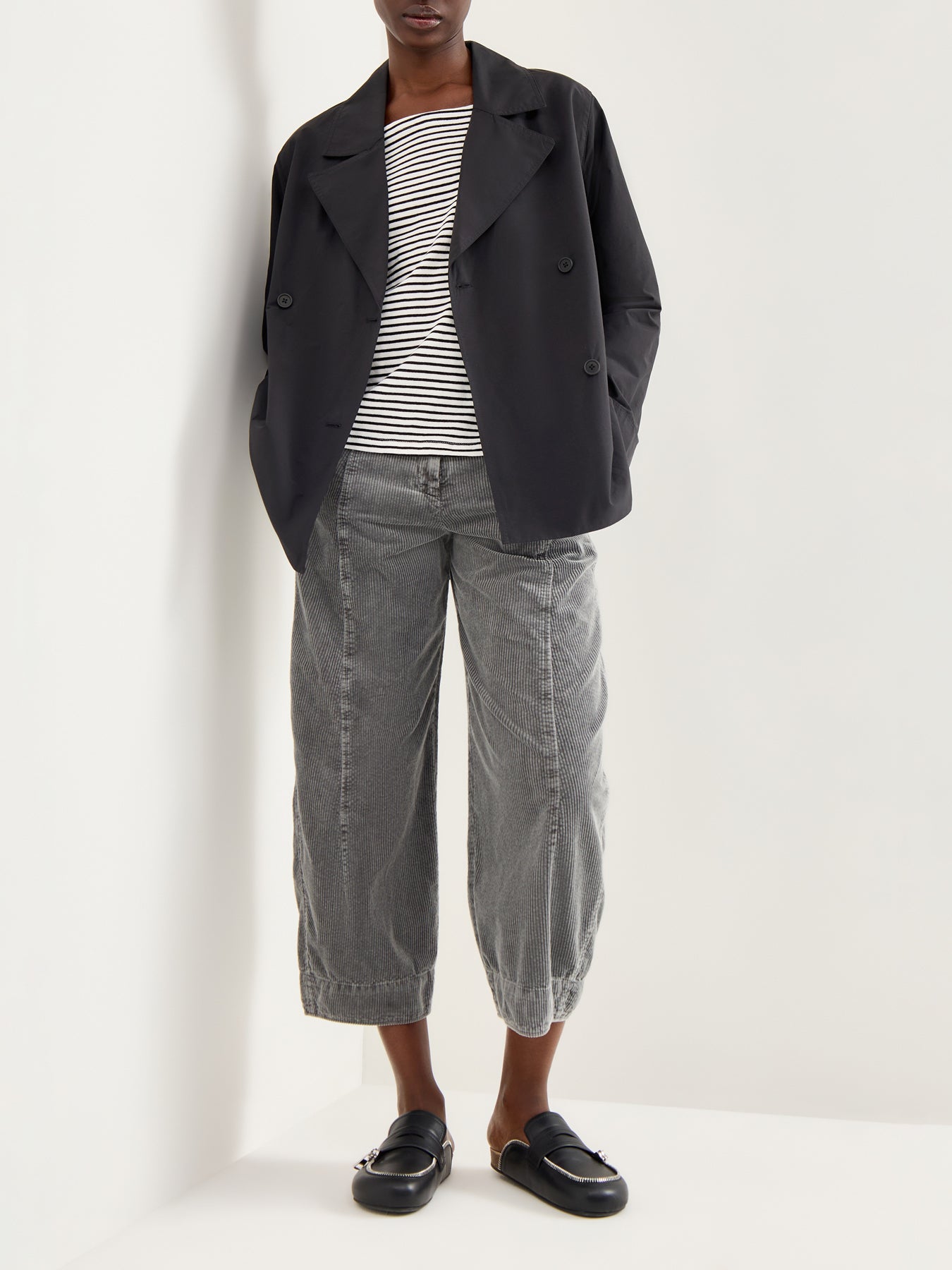 Short Trench Coat Black