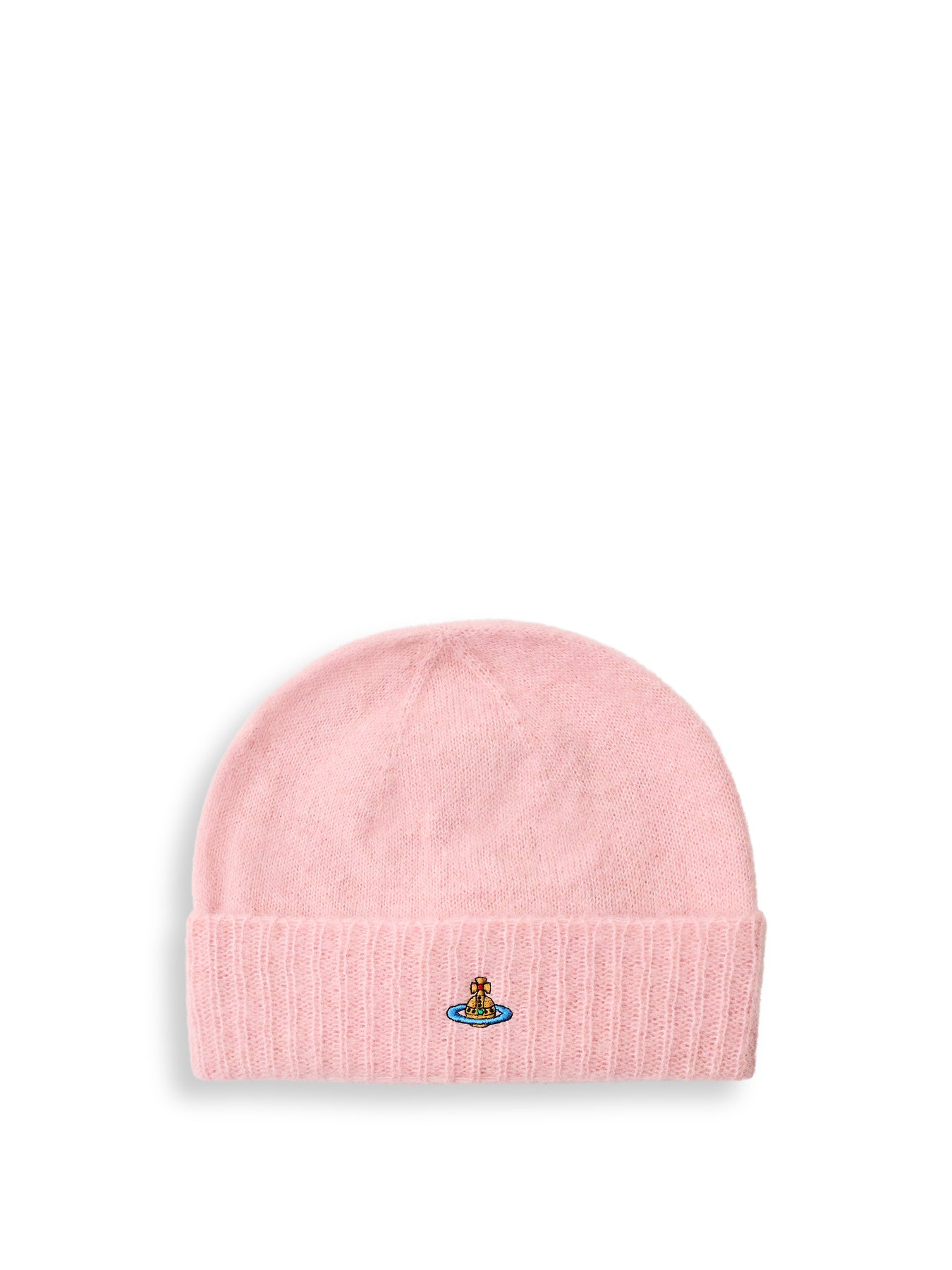 Fluffy Mohair Mix Beanie in Pink