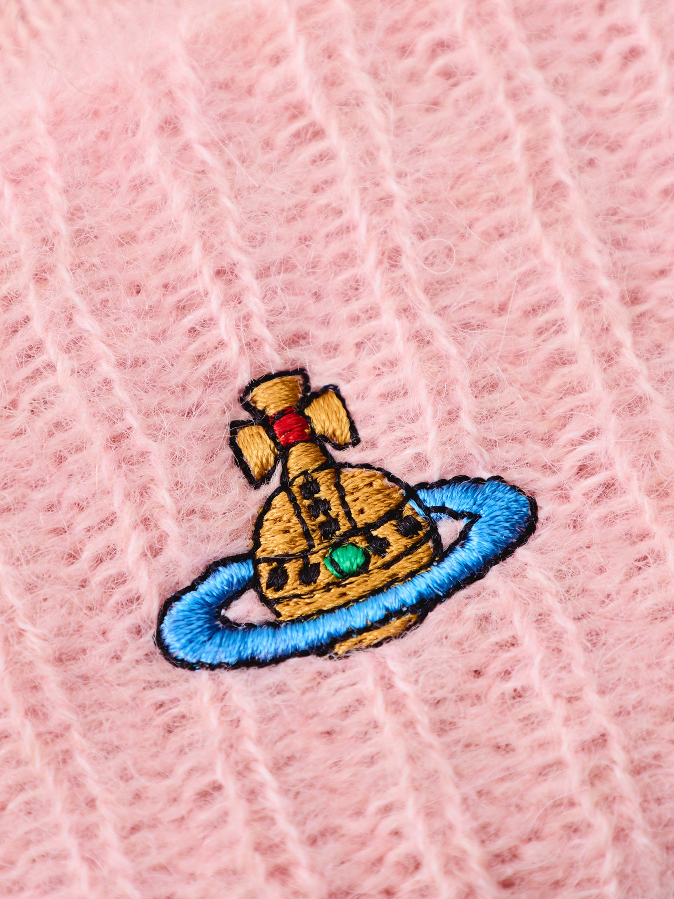 Fluffy Mohair Mix Beanie in Pink