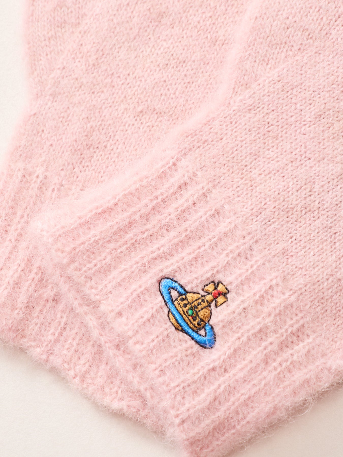 Fluffy Mohair Gloves Pink