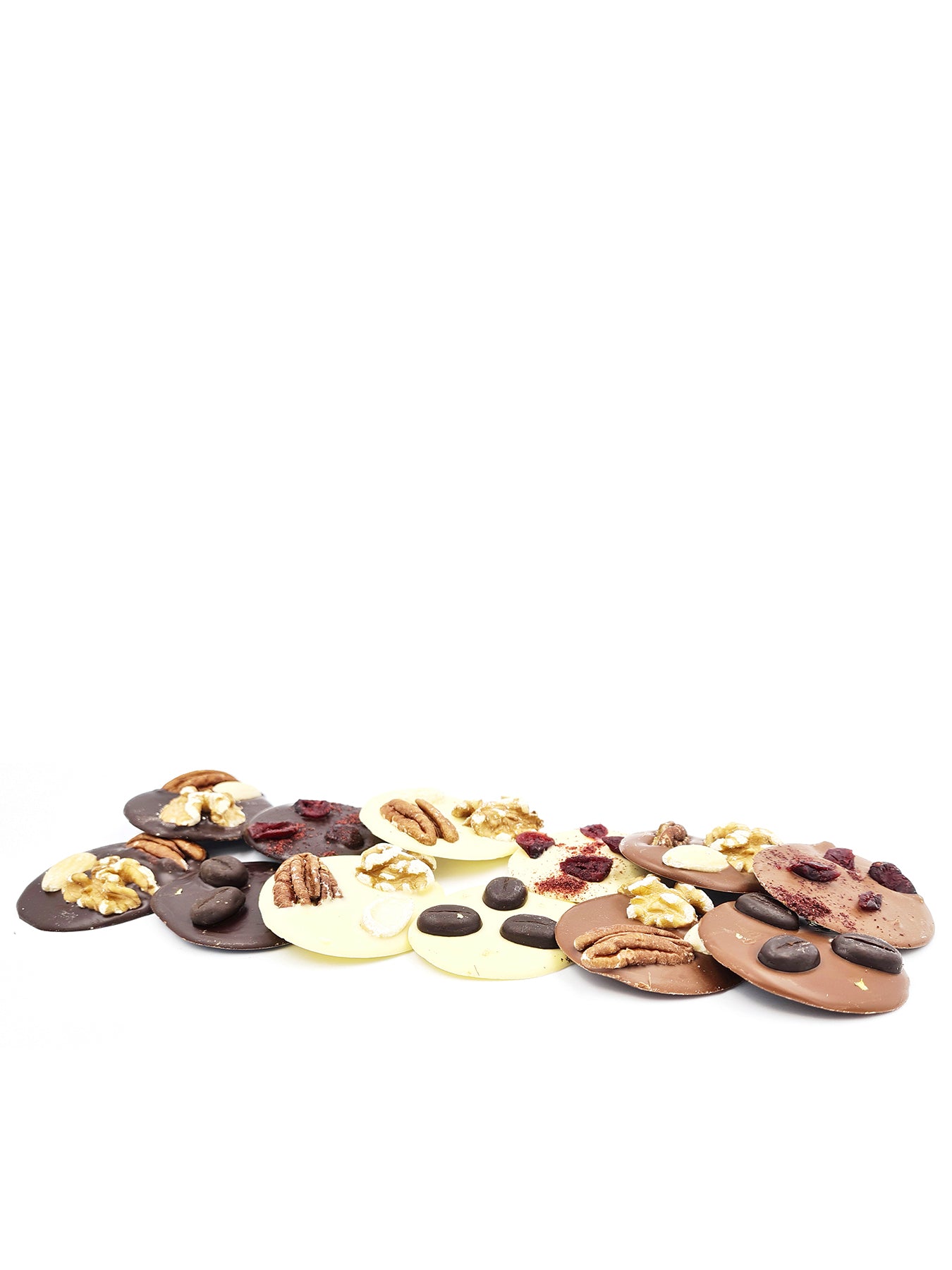 Assorted Chocolate Discs with Toppings