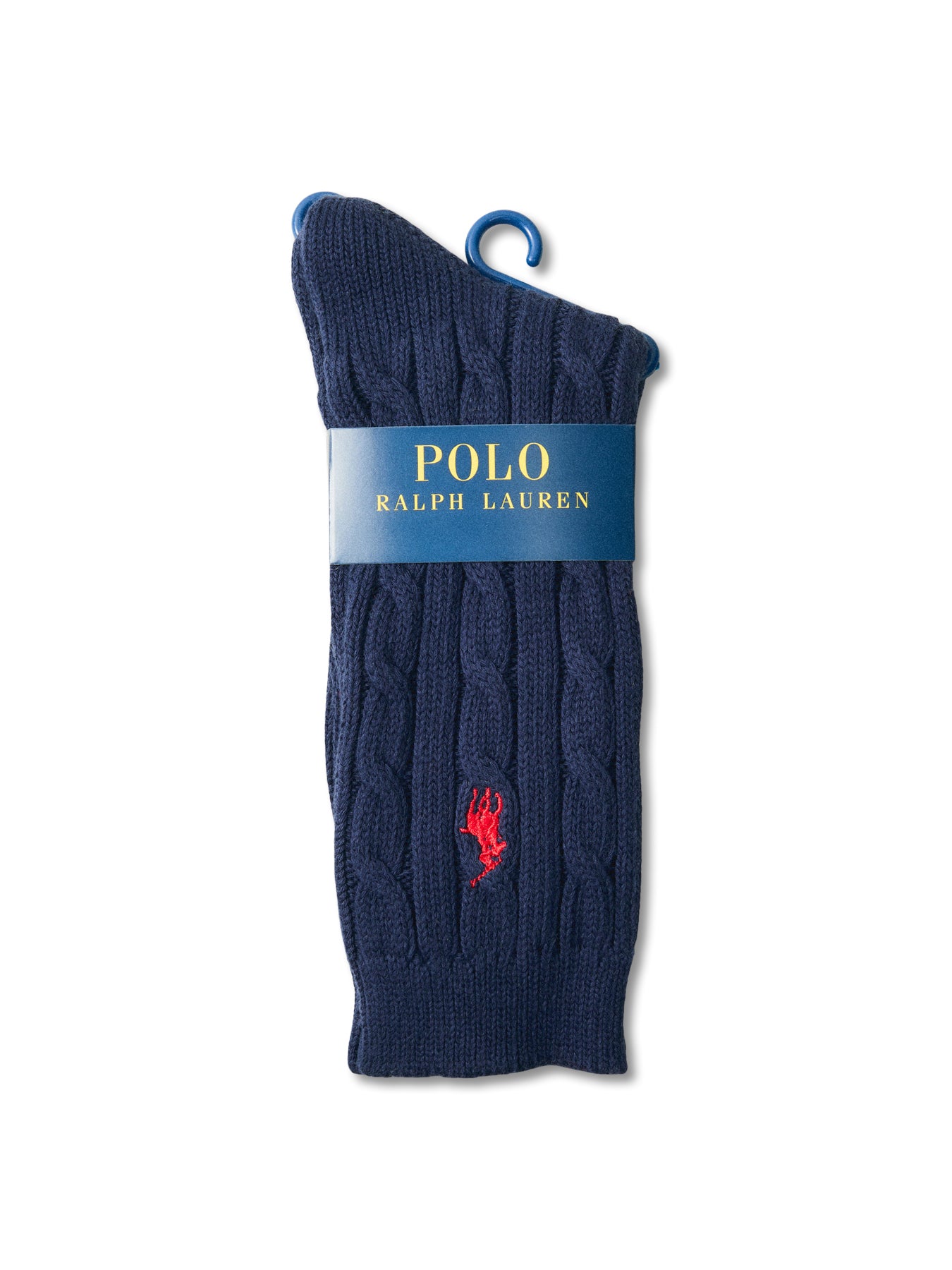 Cable Single Sock Navy