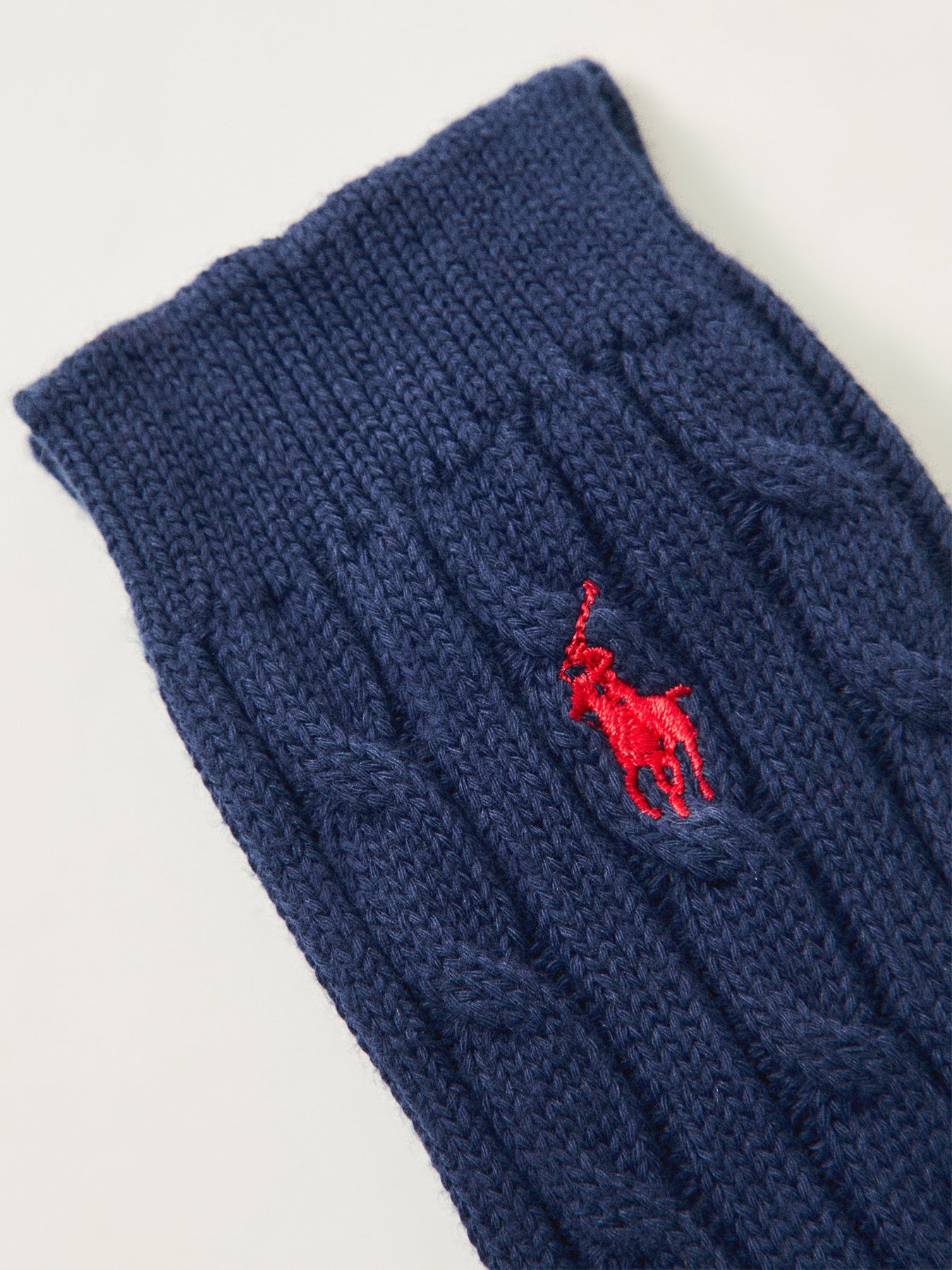 Cable Single Sock Navy