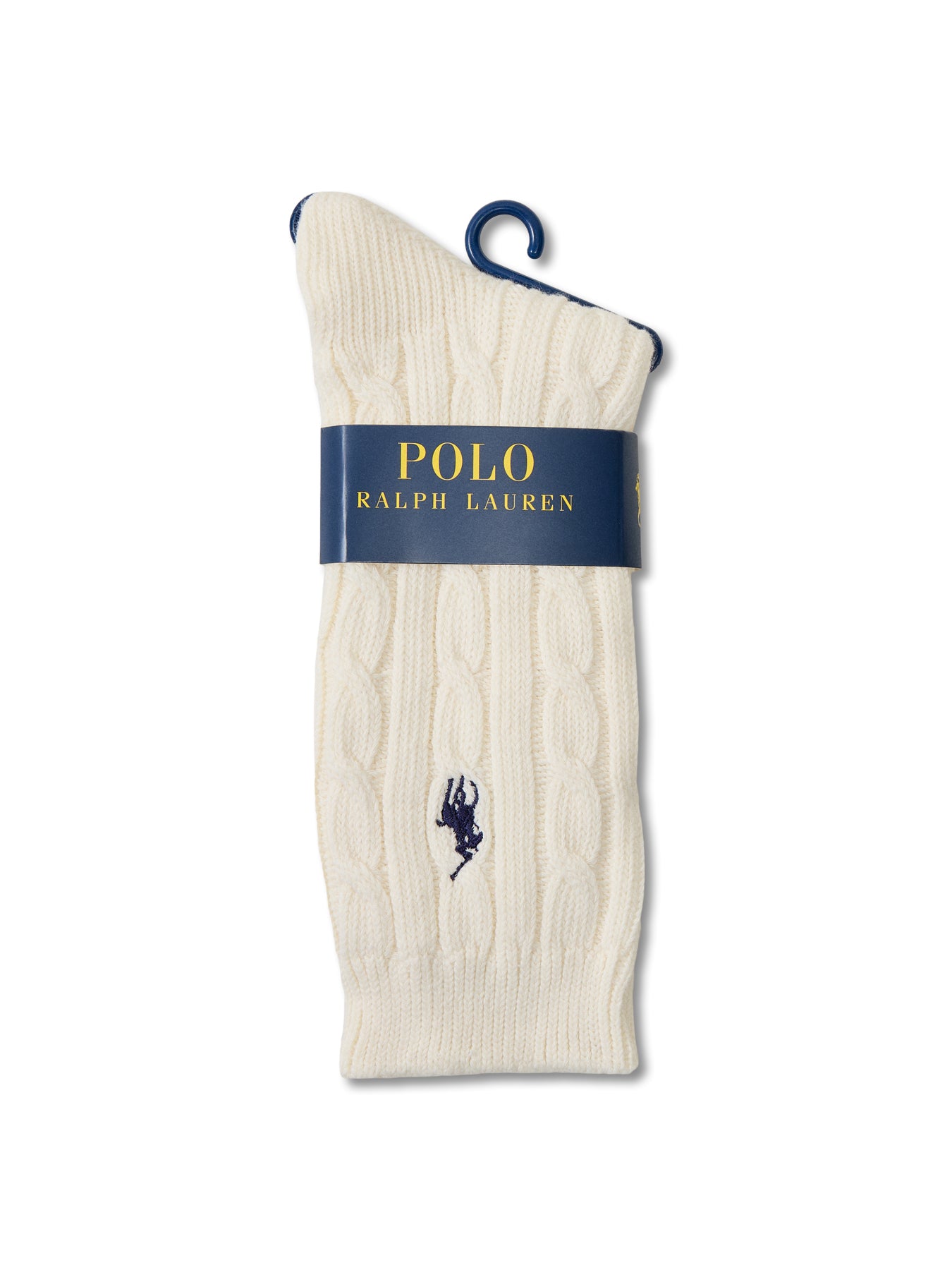 Cable Single Cotton Sock White