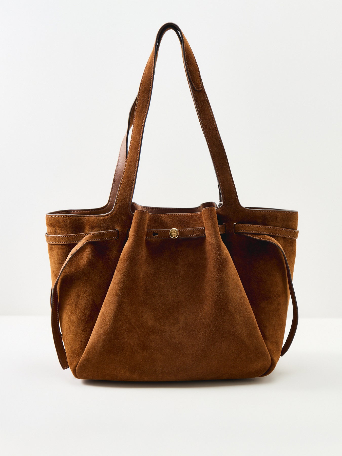 Romy Suede Tote Bag Tan