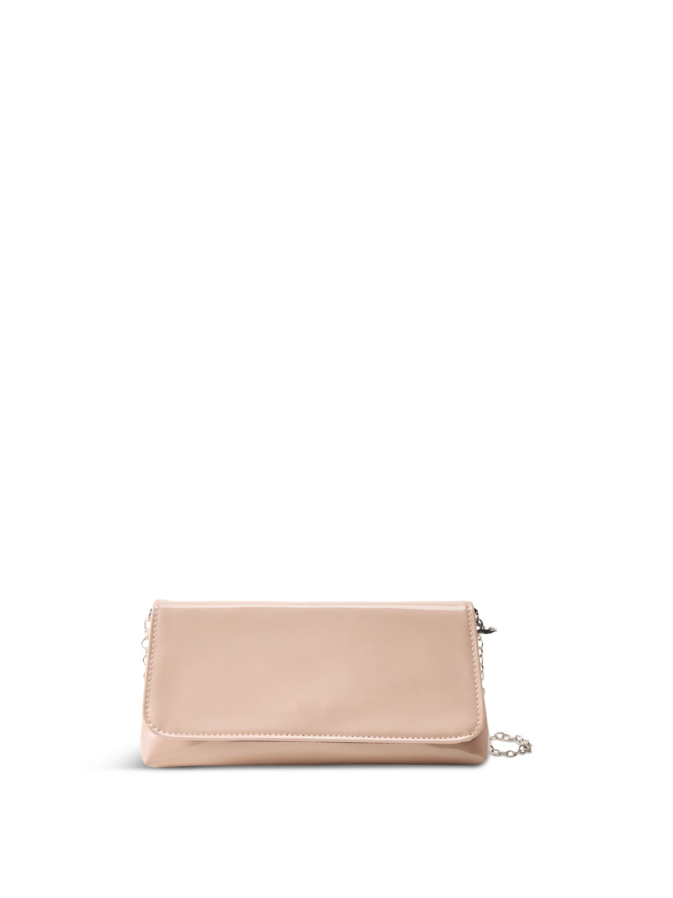 Patent Foldover Clutch Taupe