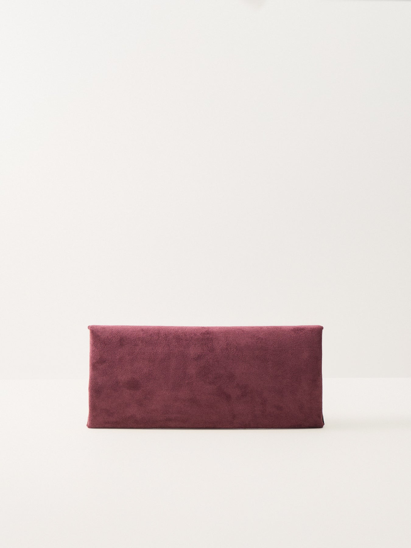 Suede Foldover Clutch Red