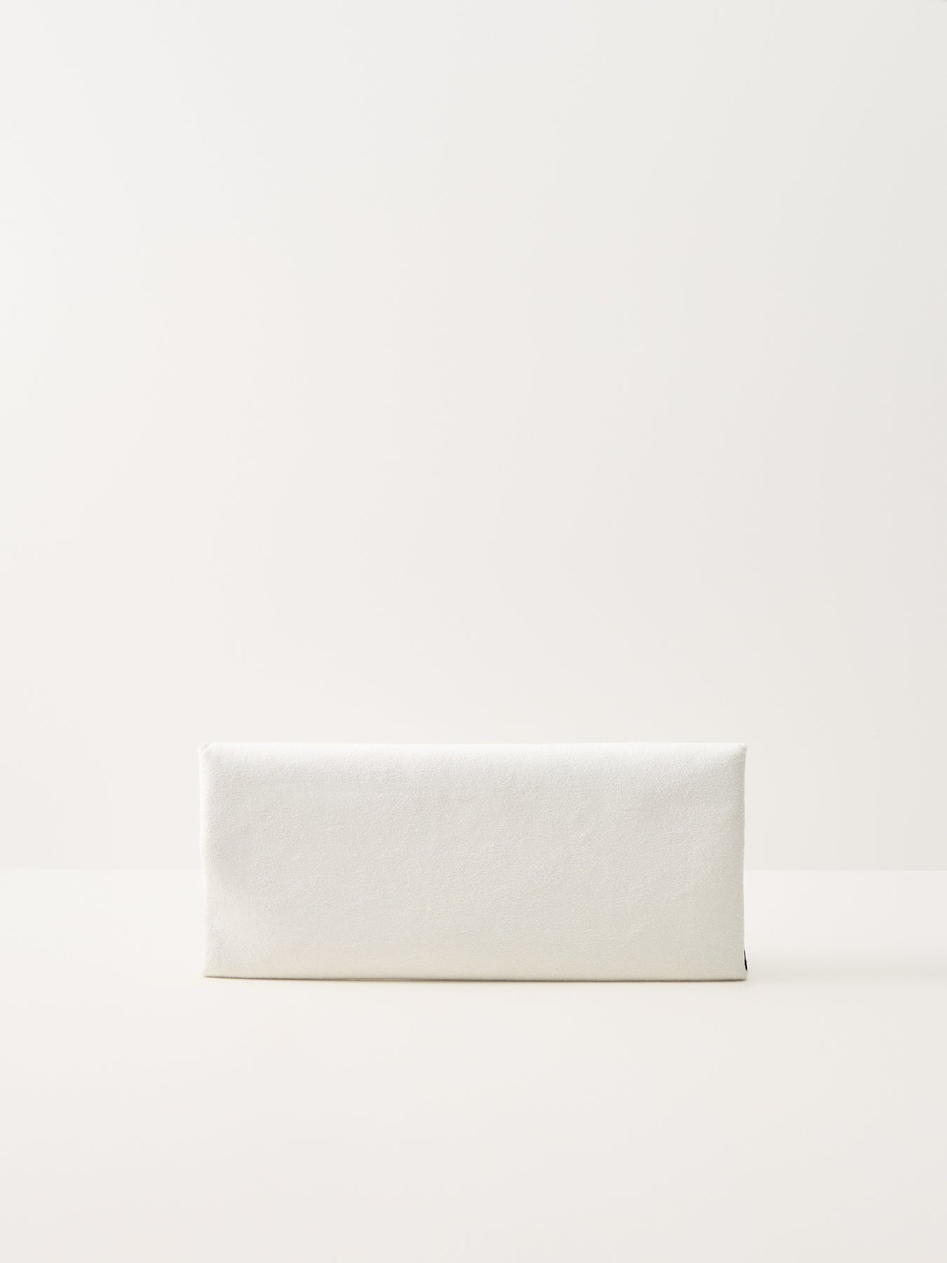 Suede Foldover Clutch Ivory