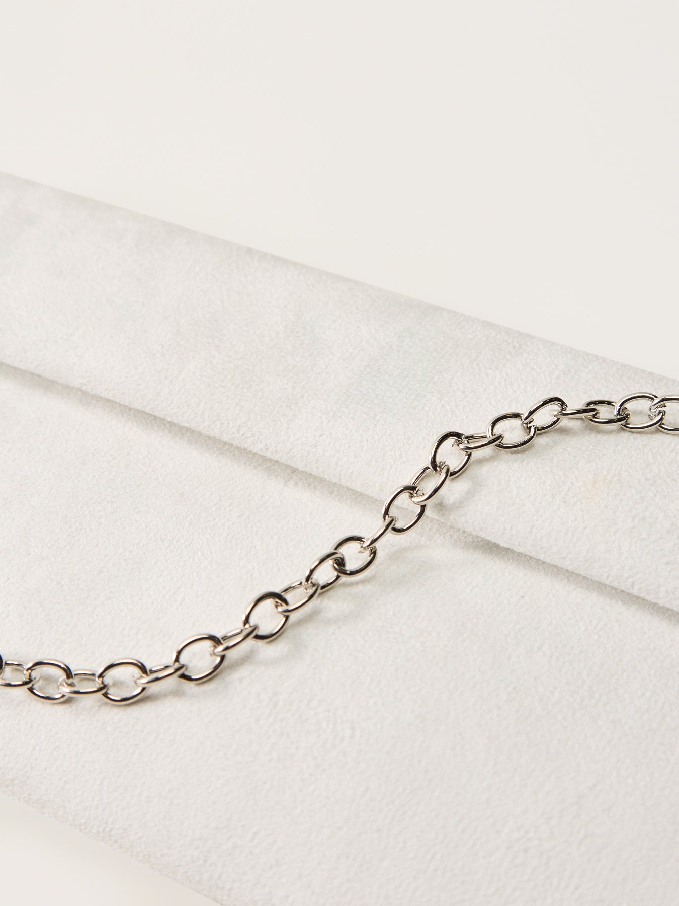 Suede Foldover Clutch Ivory