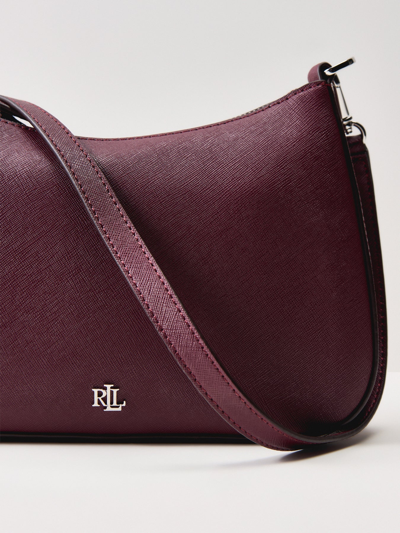 Danni Medium Leather Shoulder Bag Dark Garnet