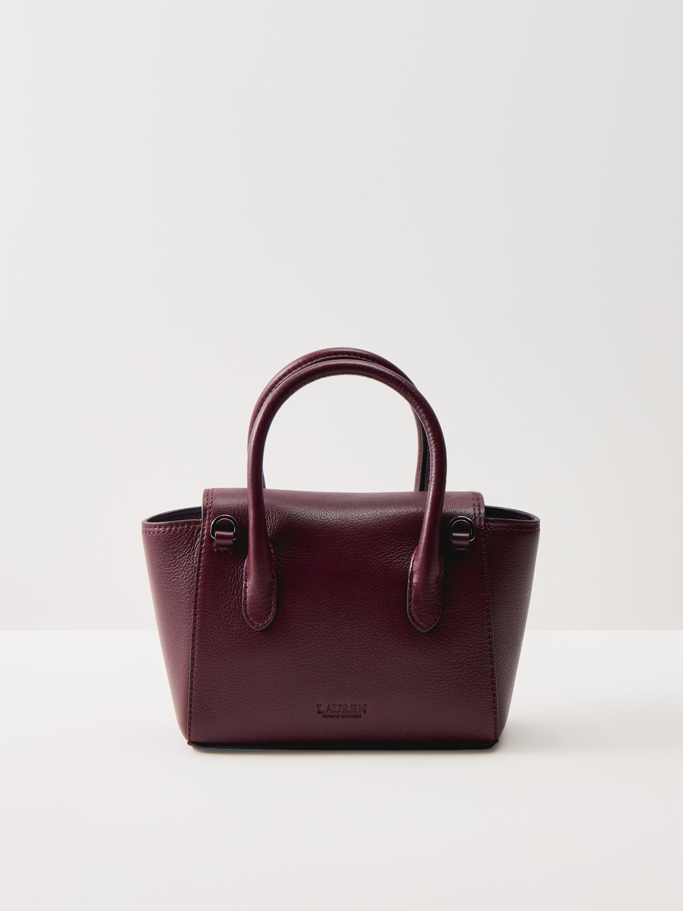 Tanner Small Structured Leather Satchel Dark Garnet