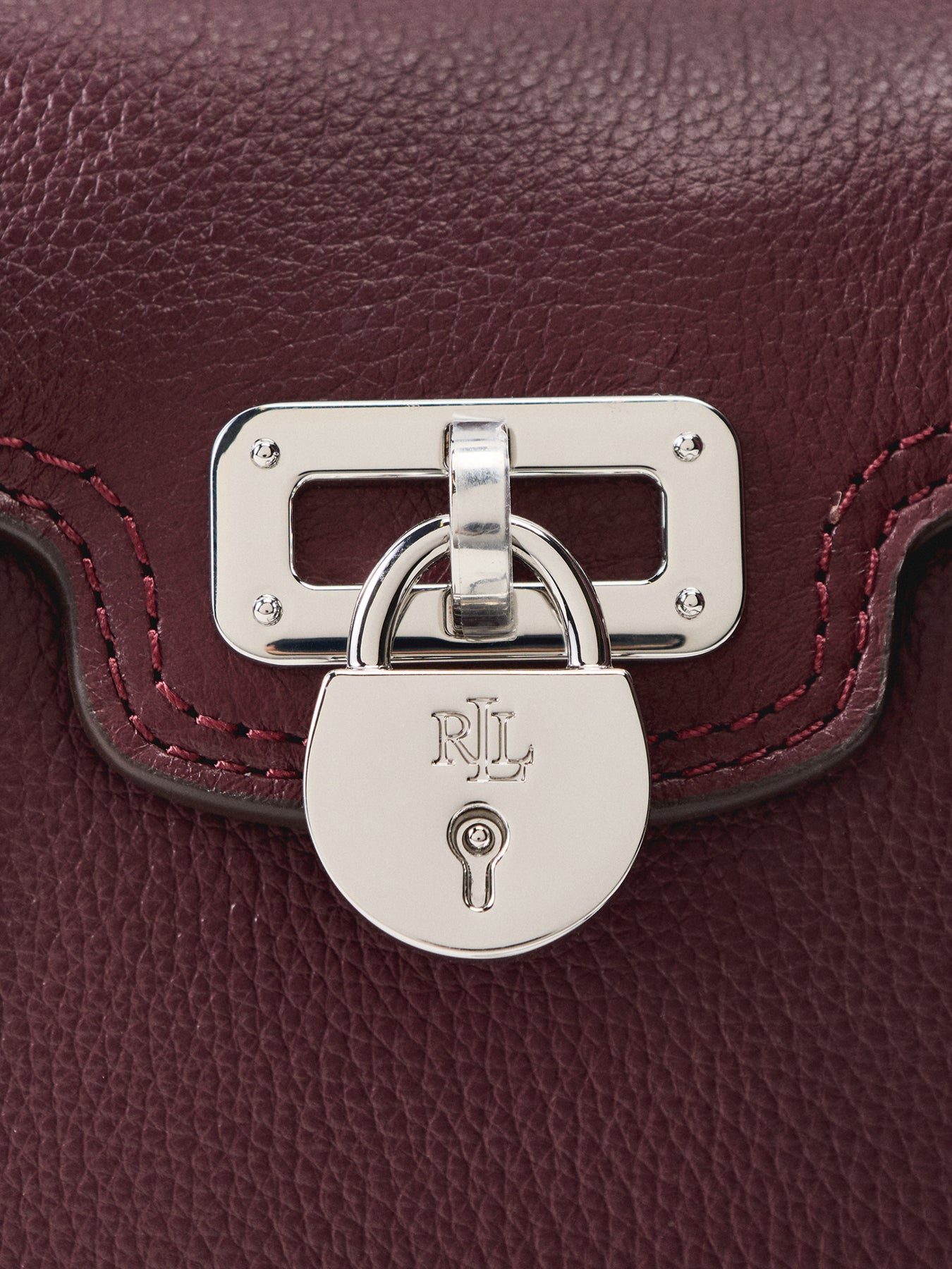 Tanner Small Structured Leather Satchel Dark Garnet