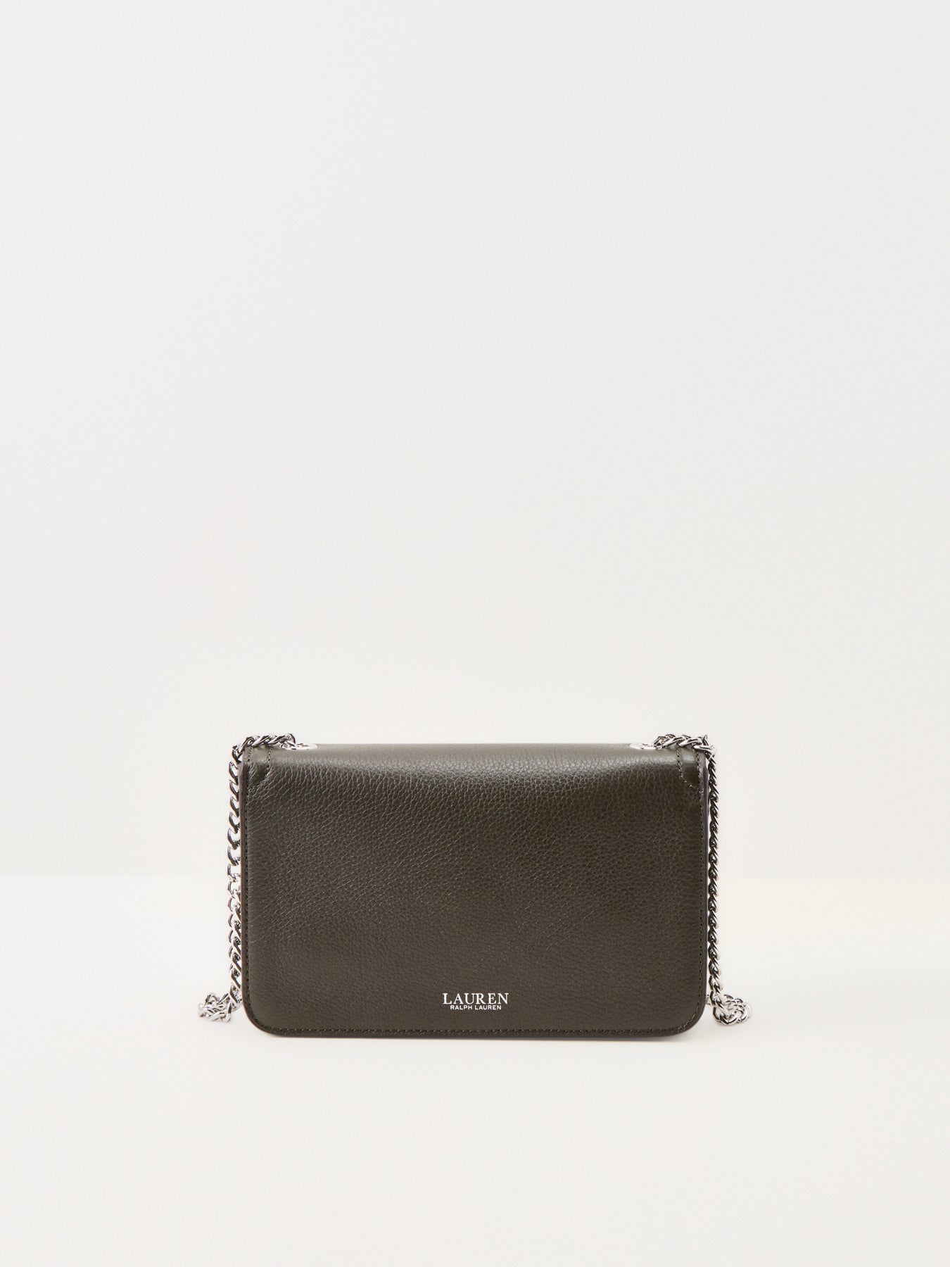 Bradley Large Leather Wallet On Chain Olive