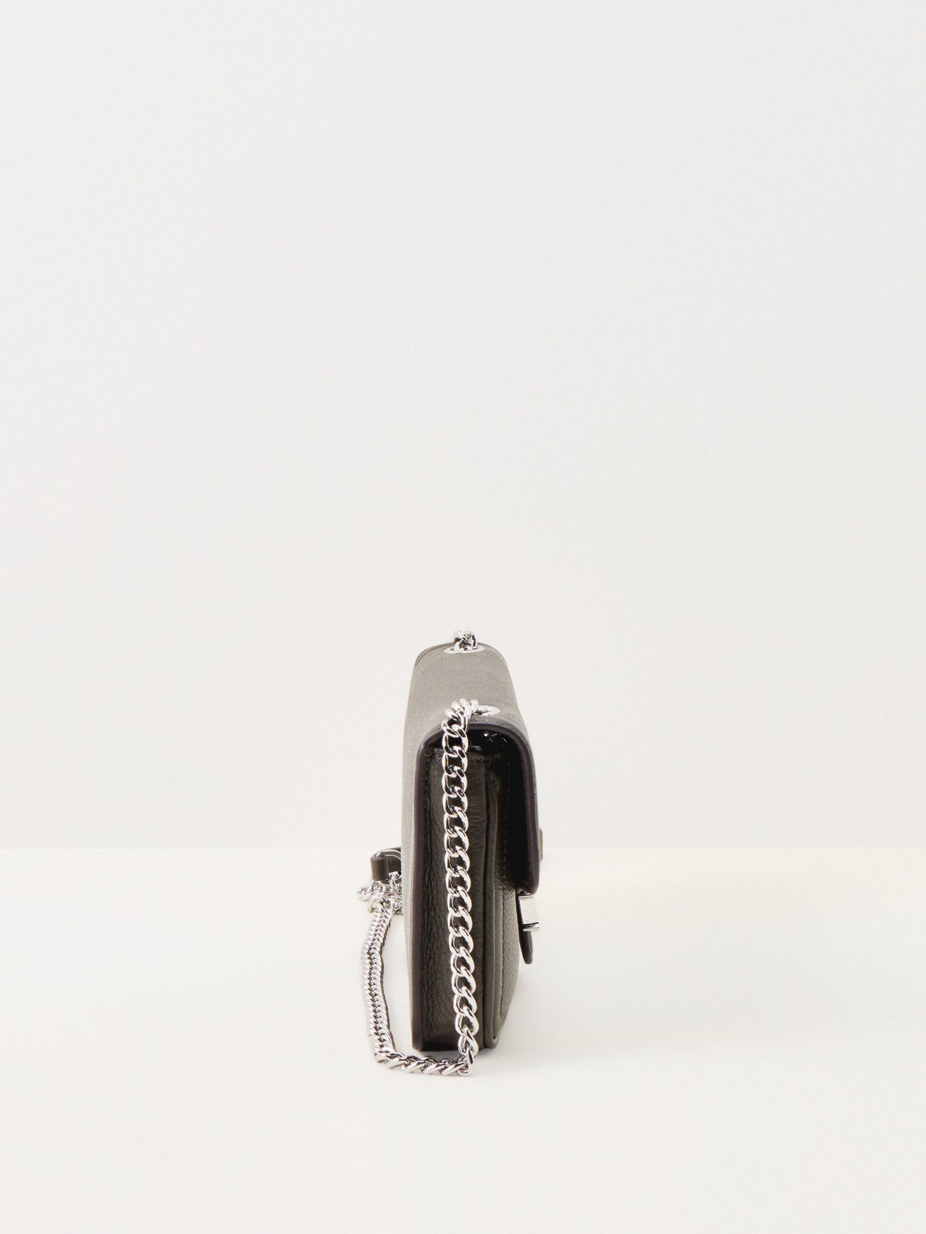 Bradley Large Leather Wallet On Chain Olive