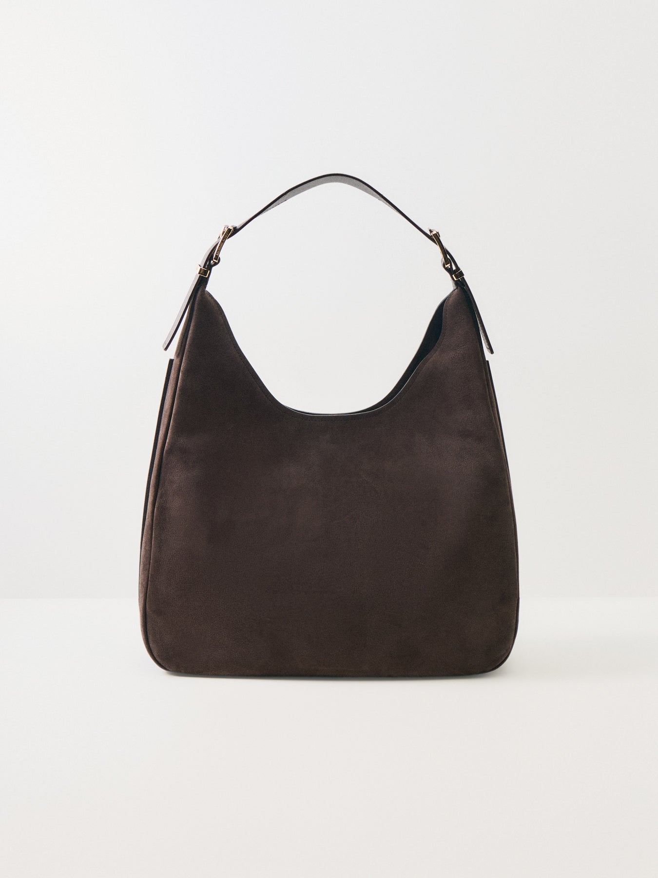 Nolita Suede Large Hobo Shoulder Chocolate Brown