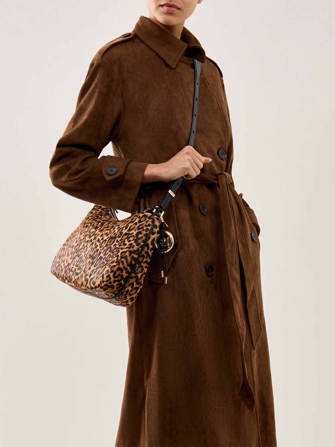 Nolita Cheetah Medium TZ Hobo Shoulder Bag Marigold