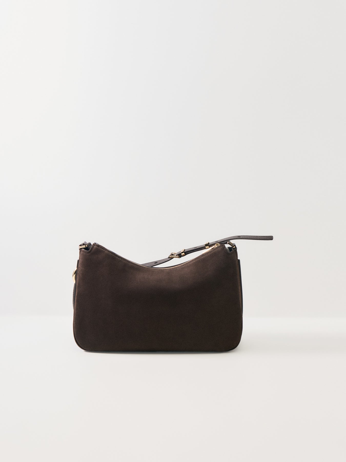 Nolita Suede Hobo Shoulder Chocolate Brown