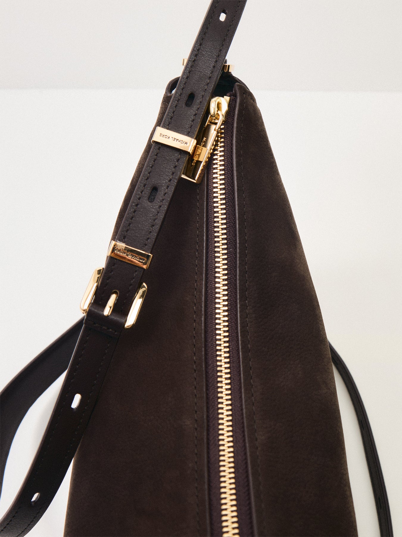 Nolita Suede Hobo Shoulder Chocolate Brown